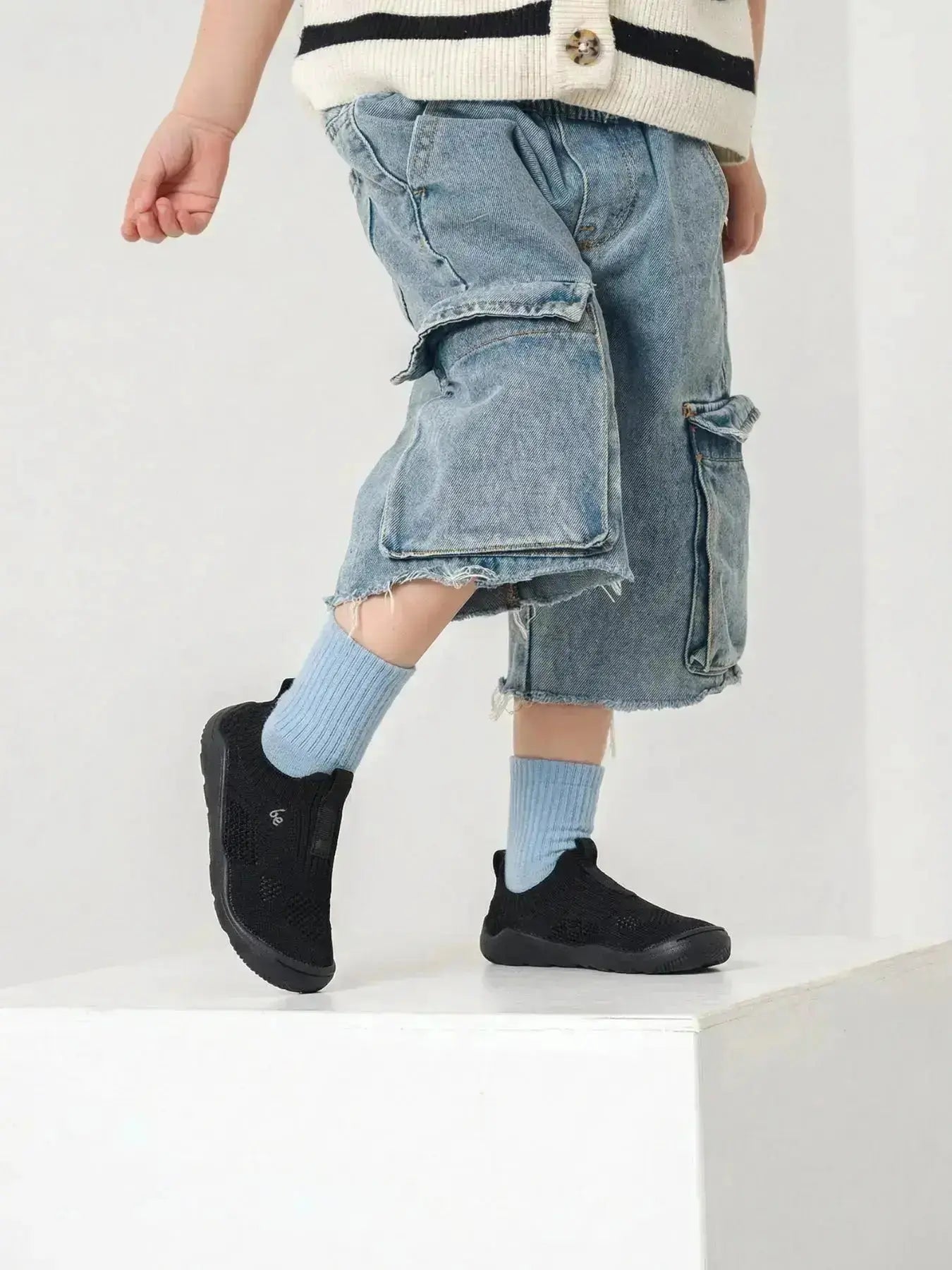 Be Lenka Kids - Luppo Preschool All Black - Slip-on respetuosos primeros pasos negro