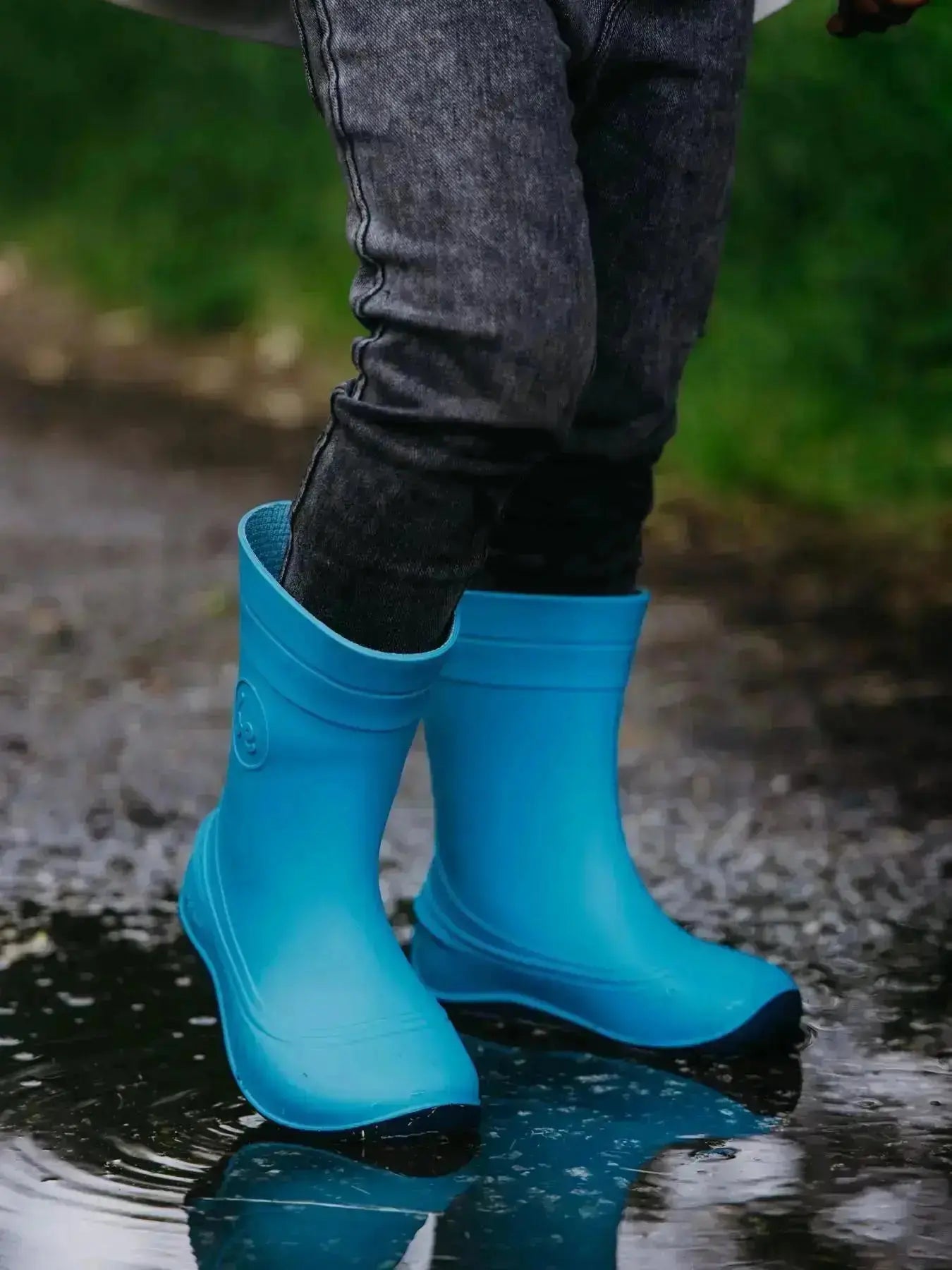 Be Lenka Kids - Pudds Aqua Blue - Bottes de pluie barefoot