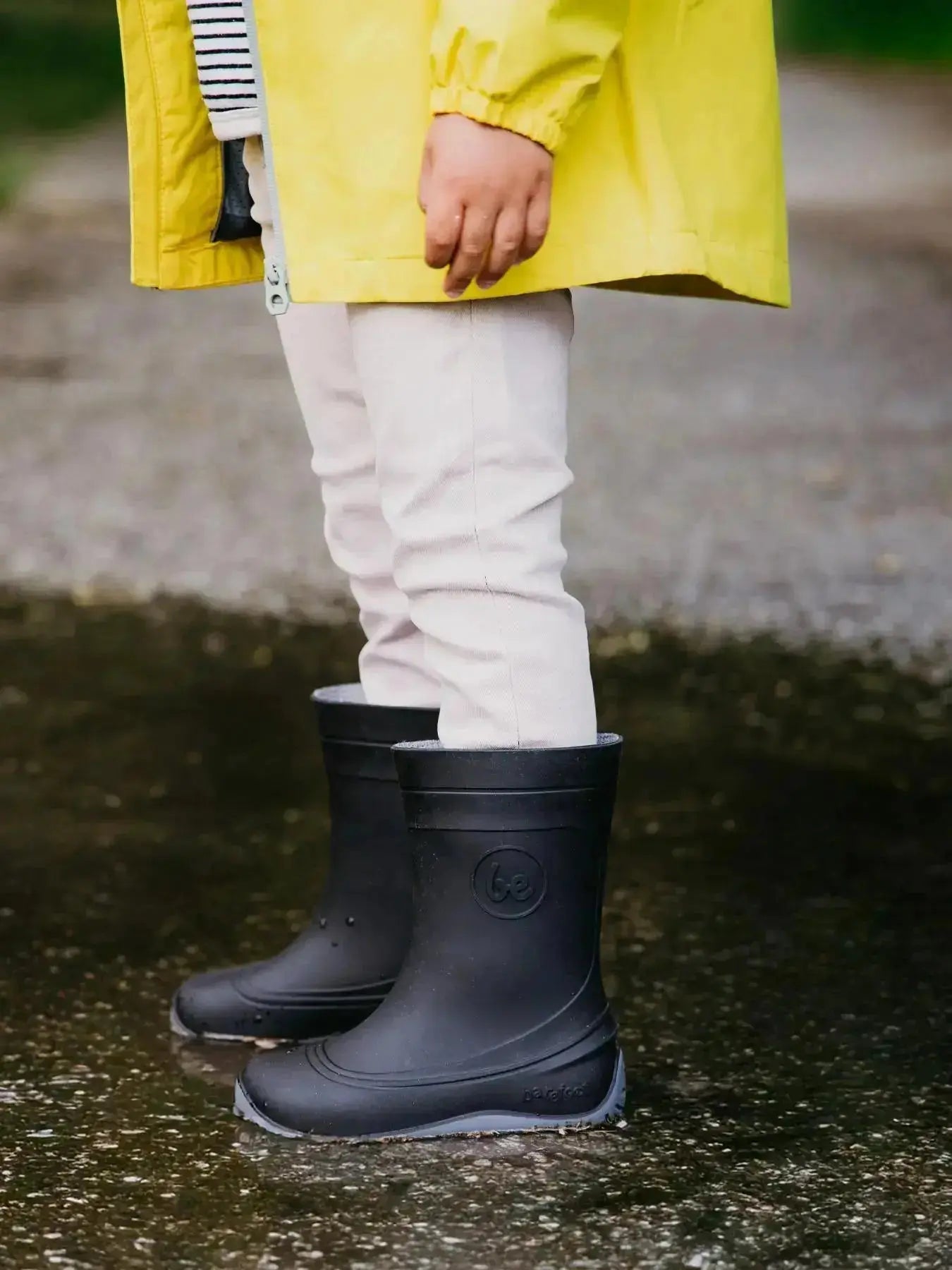 Be Lenka Kids - Pudds Black - Bottes de pluie barefoot