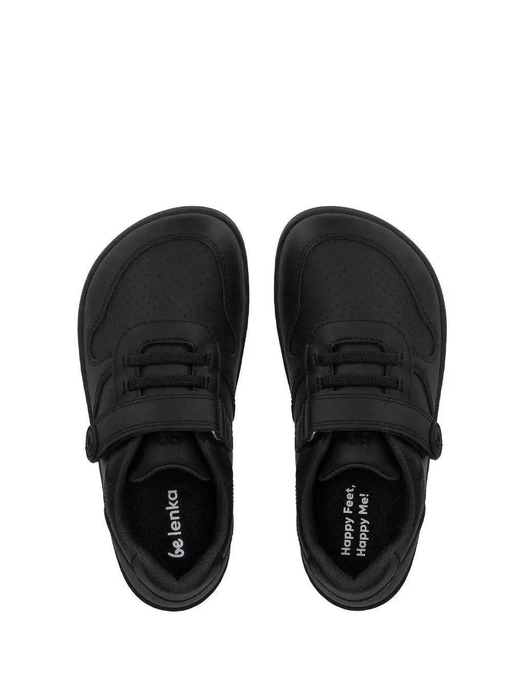Be Lenka Kids - Scoot All Black - Zapatos colegiales barefoot infantiles negros