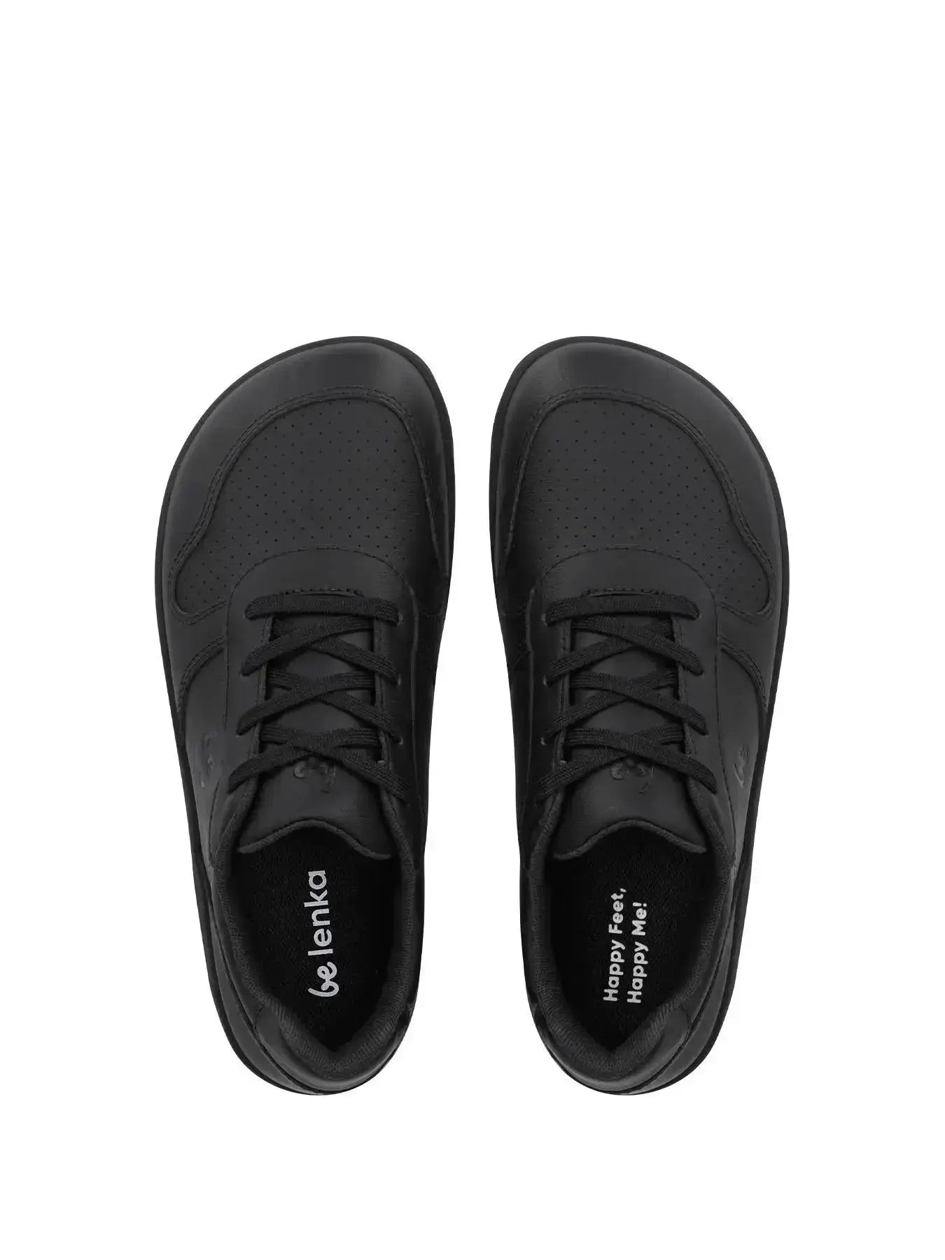 Be Lenka Kids - Scoot Junior All Black - Zapatos colegiales barefoot infantiles negros