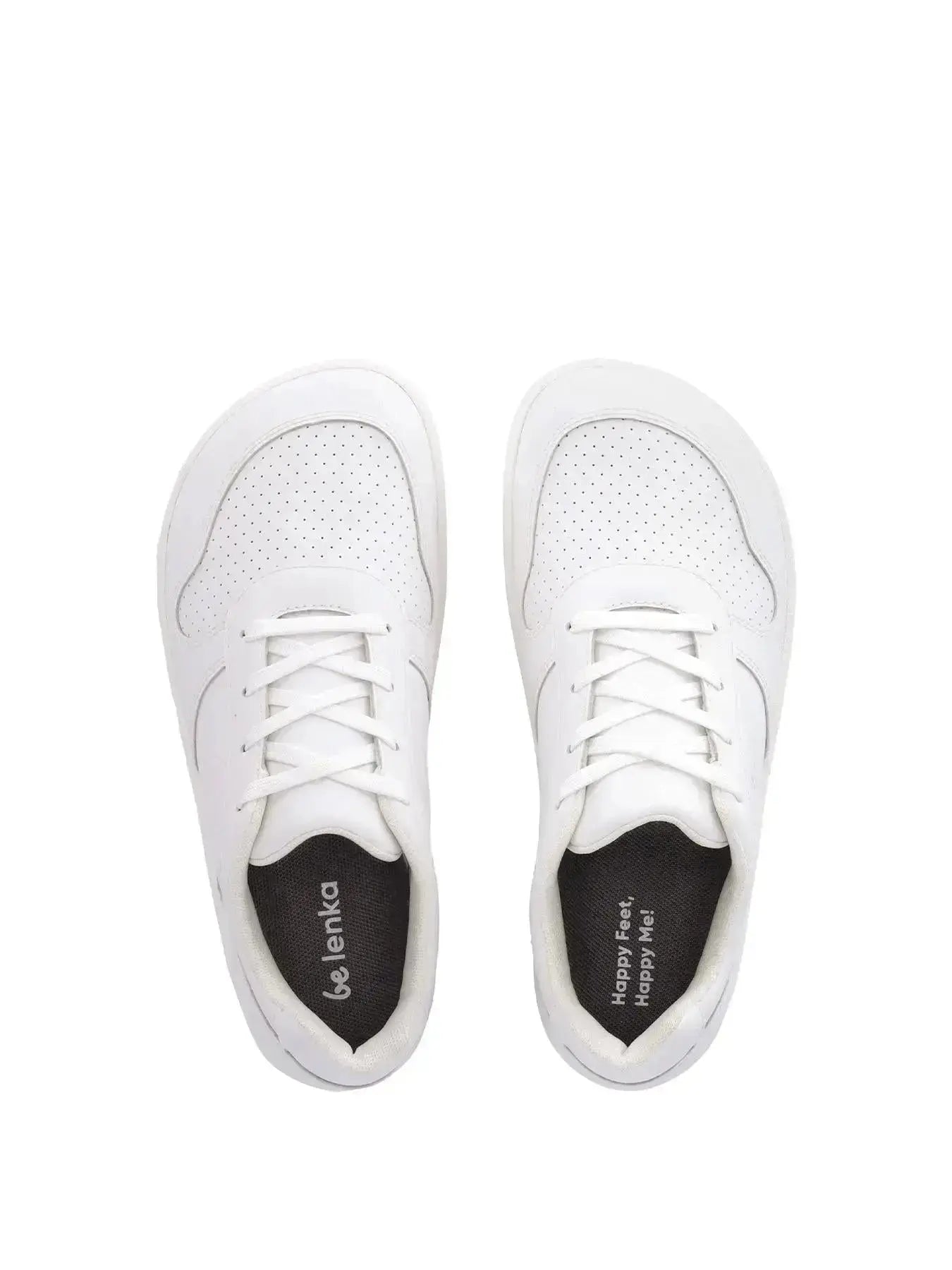 Be Lenka Kids - Scoot Junior All White - Zapatillas colegiales barefoot infantiles blancas