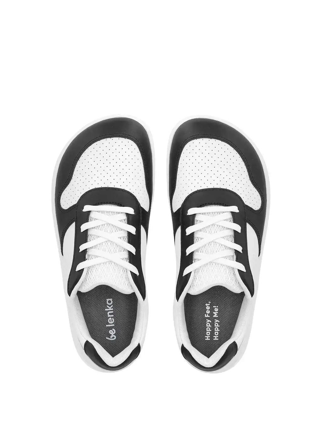 Be Lenka Kids - Scoot Junior Blanc & Noir - Chaussures barefoot