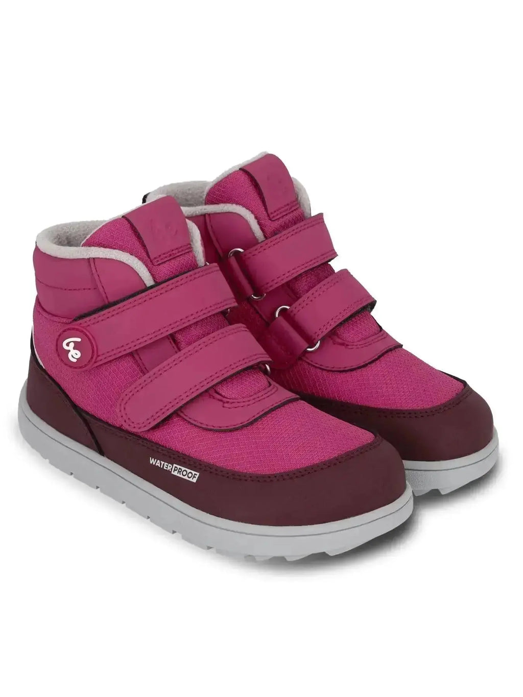 Be Lenka Kids - Zippu Berry & Gris - Chaussures barefoot d'hiver