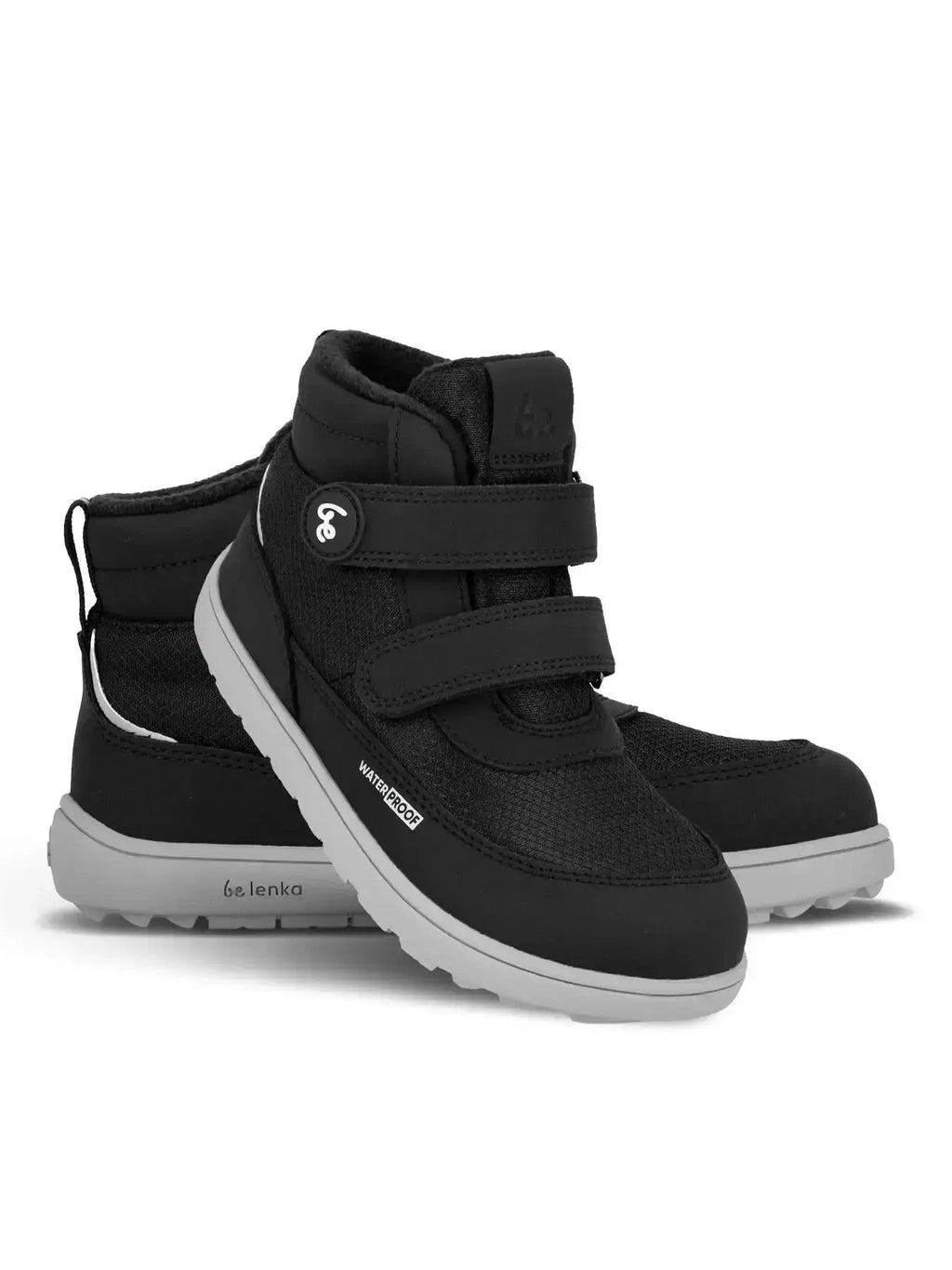 Be Lenka Kids - Zippu Noir & Gris - Chaussures barefoot d'hiver