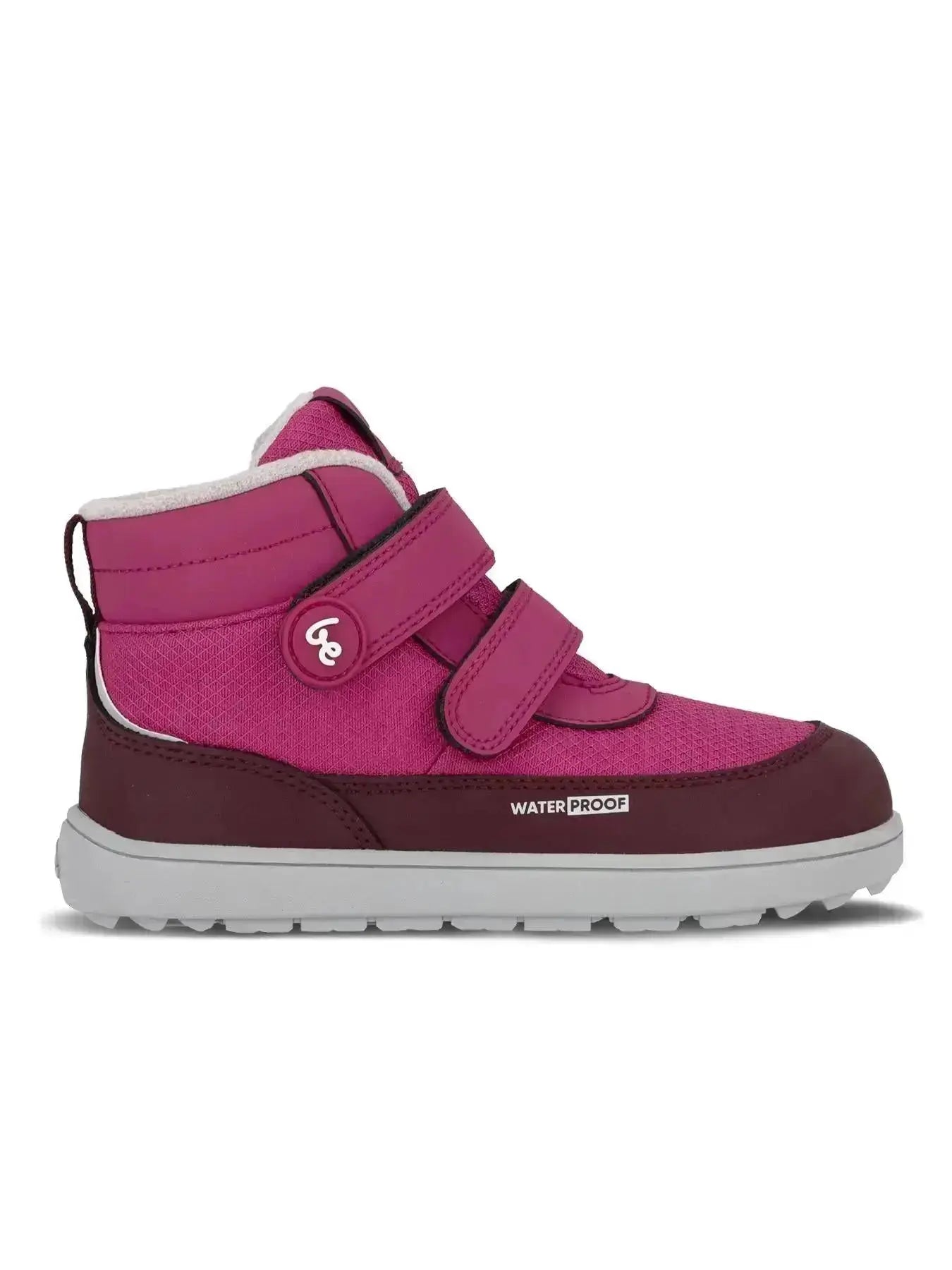 Be Lenka Kids - Zippu Junior Berry & Gris - Chaussures barefoot d'hiver