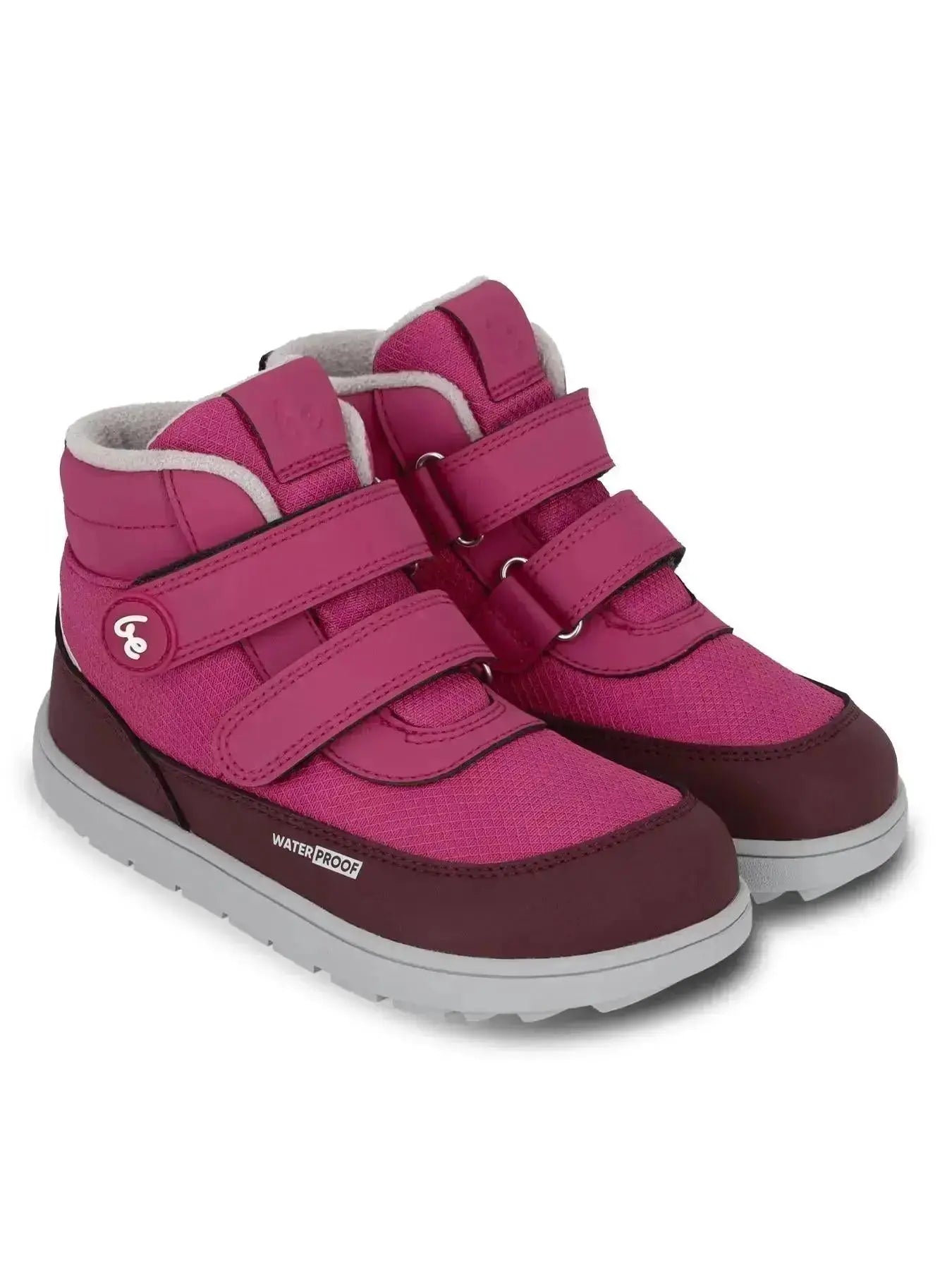 Be Lenka Kids - Zippu Junior Berry & Grey - Zapatos barefoot de invierno