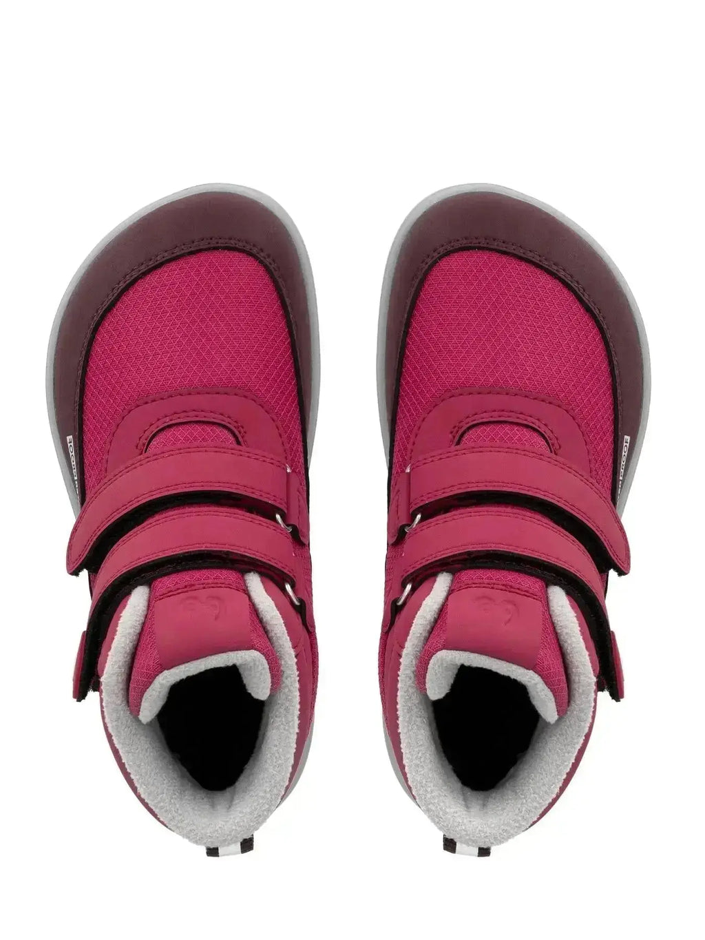 Be Lenka Kids - Zippu Junior Berry & Gris - Chaussures barefoot d'hiver