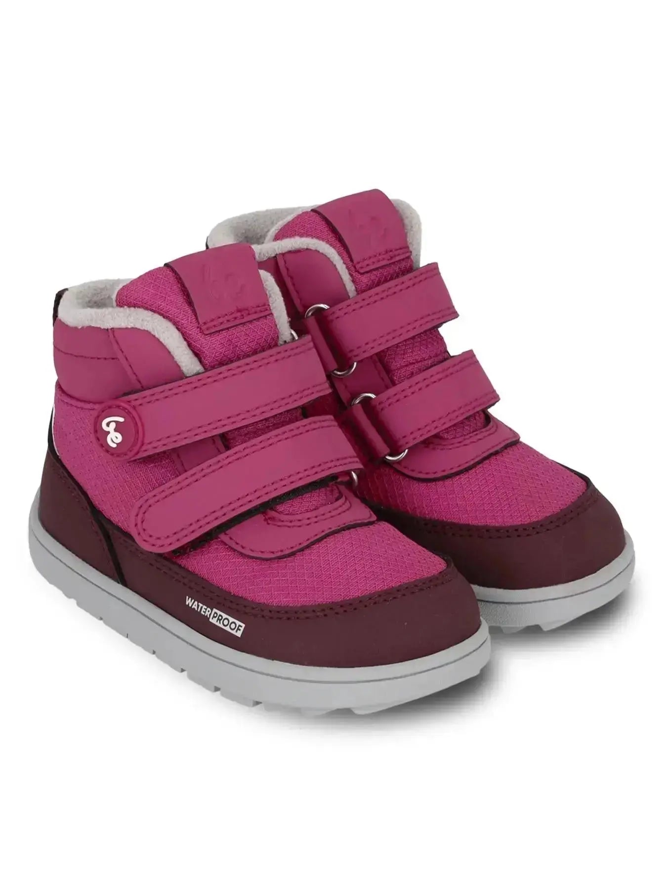 Be Lenka Kids - Zippu Preschool Berry & Grey - Botas respetuosas primeros pasos cereza