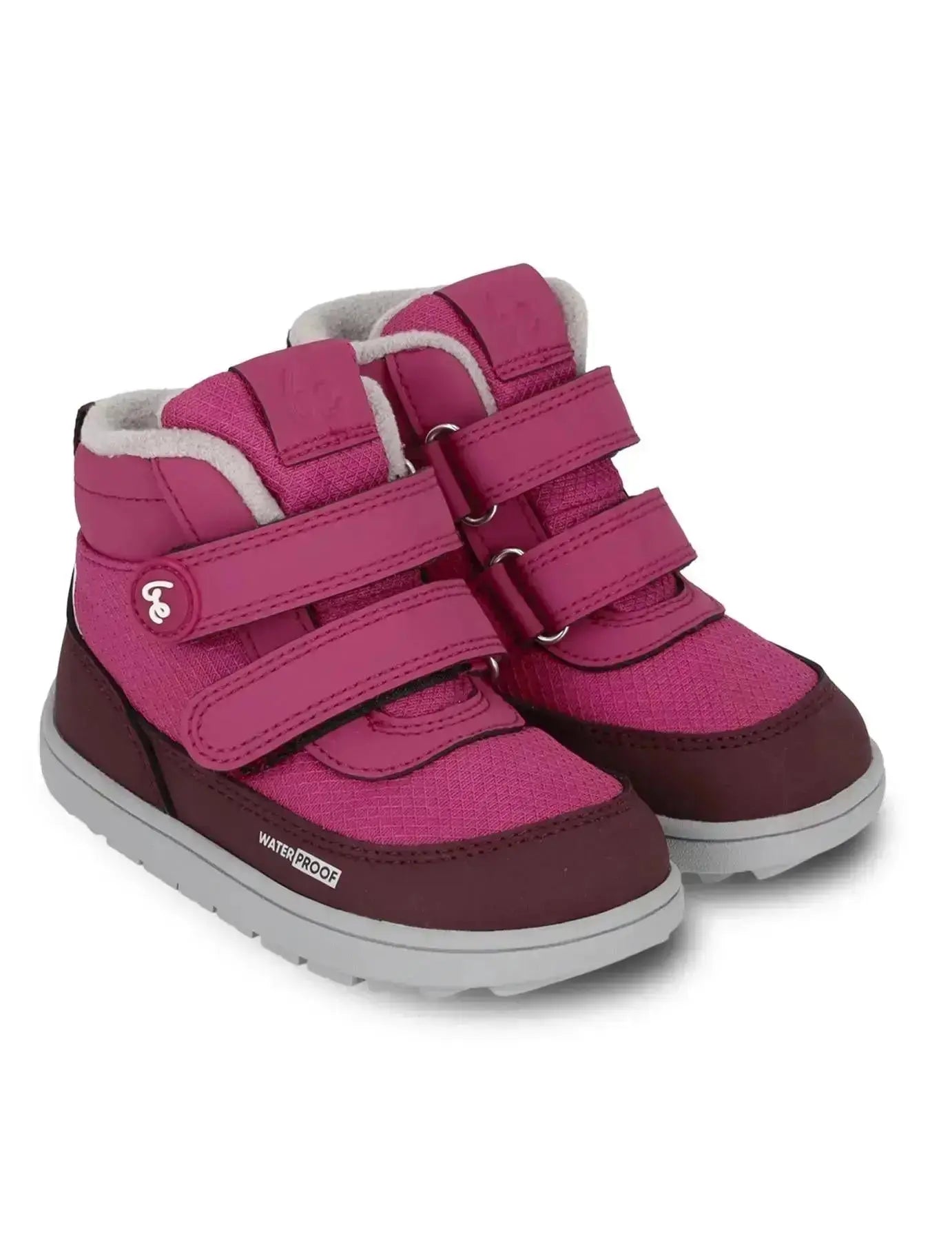 Be Lenka Kids - Zippu Berry & Grey - Chaussures barefoot d'hiver