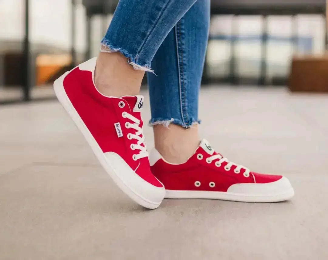 Be Lenka - Rebound Red & White - Lonetas barefoot rojas unisex