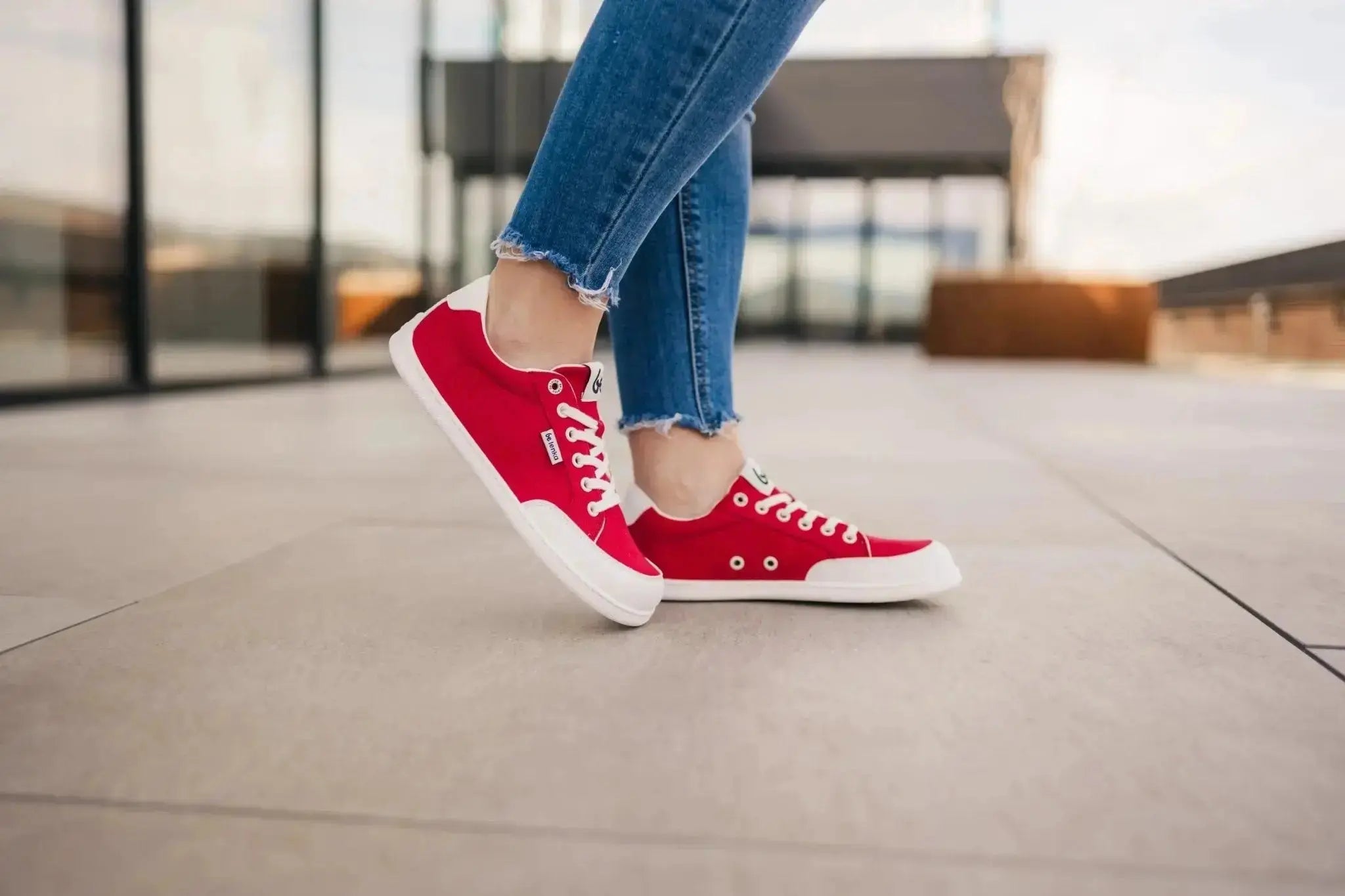 Be Lenka - Rebound Red & White - Lonetas barefoot rojas unisex