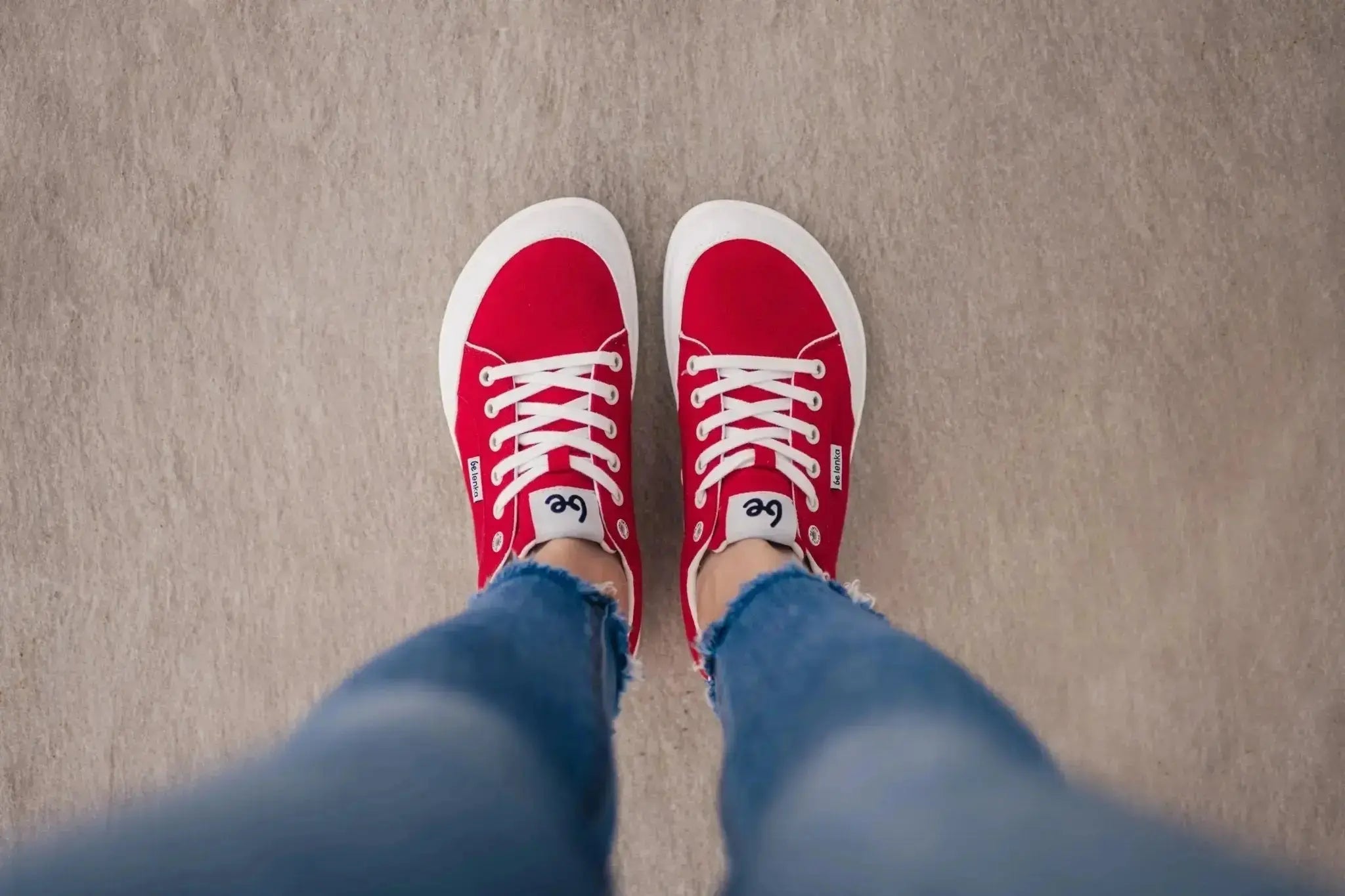 Be Lenka - Rebound Red & White - Lonetas barefoot rojas unisex