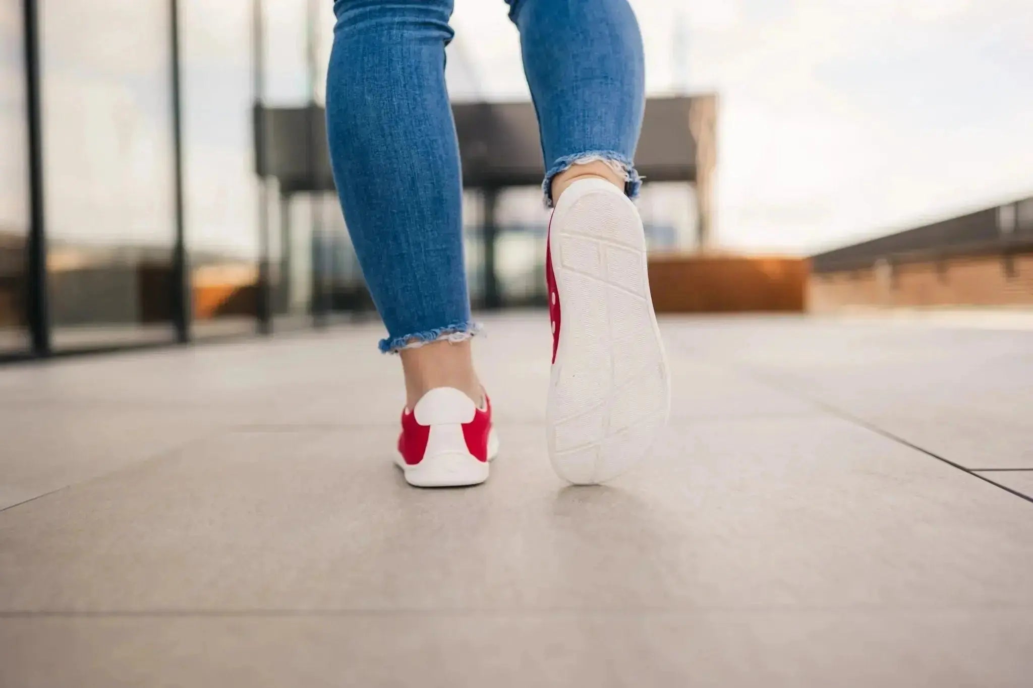 Be Lenka - Rebound Red & White - Lonetas barefoot rojas unisex