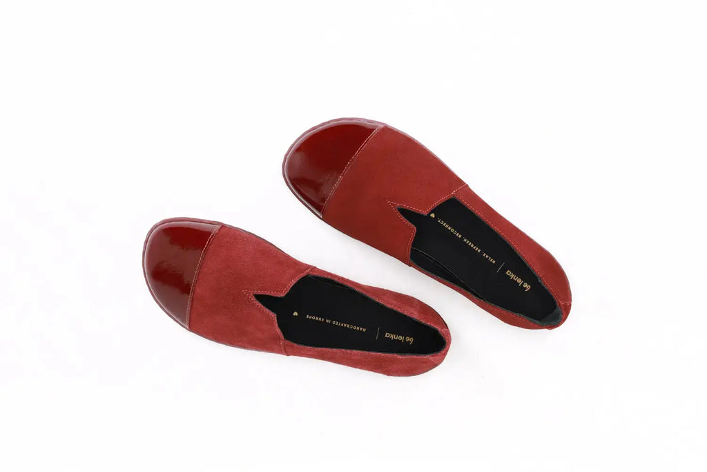 Be Lenka - Rosaluna Burgundy - Mocasines barefoot para mujer