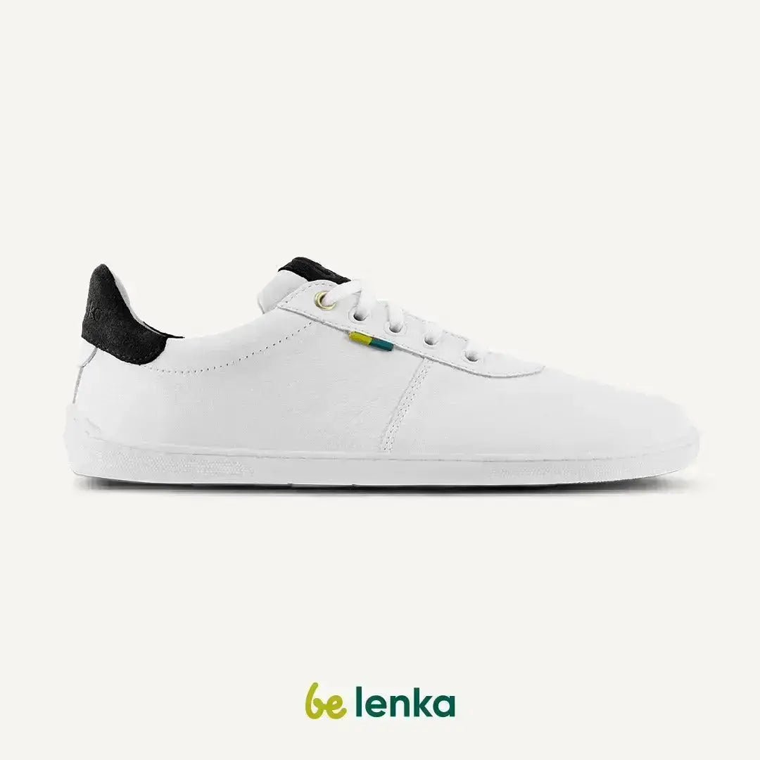 Be Lenka - Royale White & Black - Zapatillas barefoot unisex blanco y negro