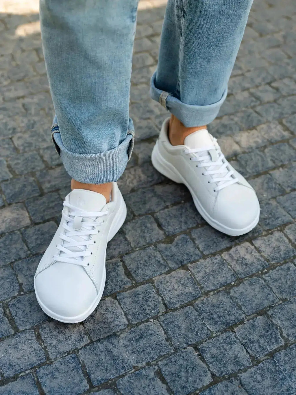 Be Lenka - Streetwise All White - Zapatillas barefoot de transición unisex blancas