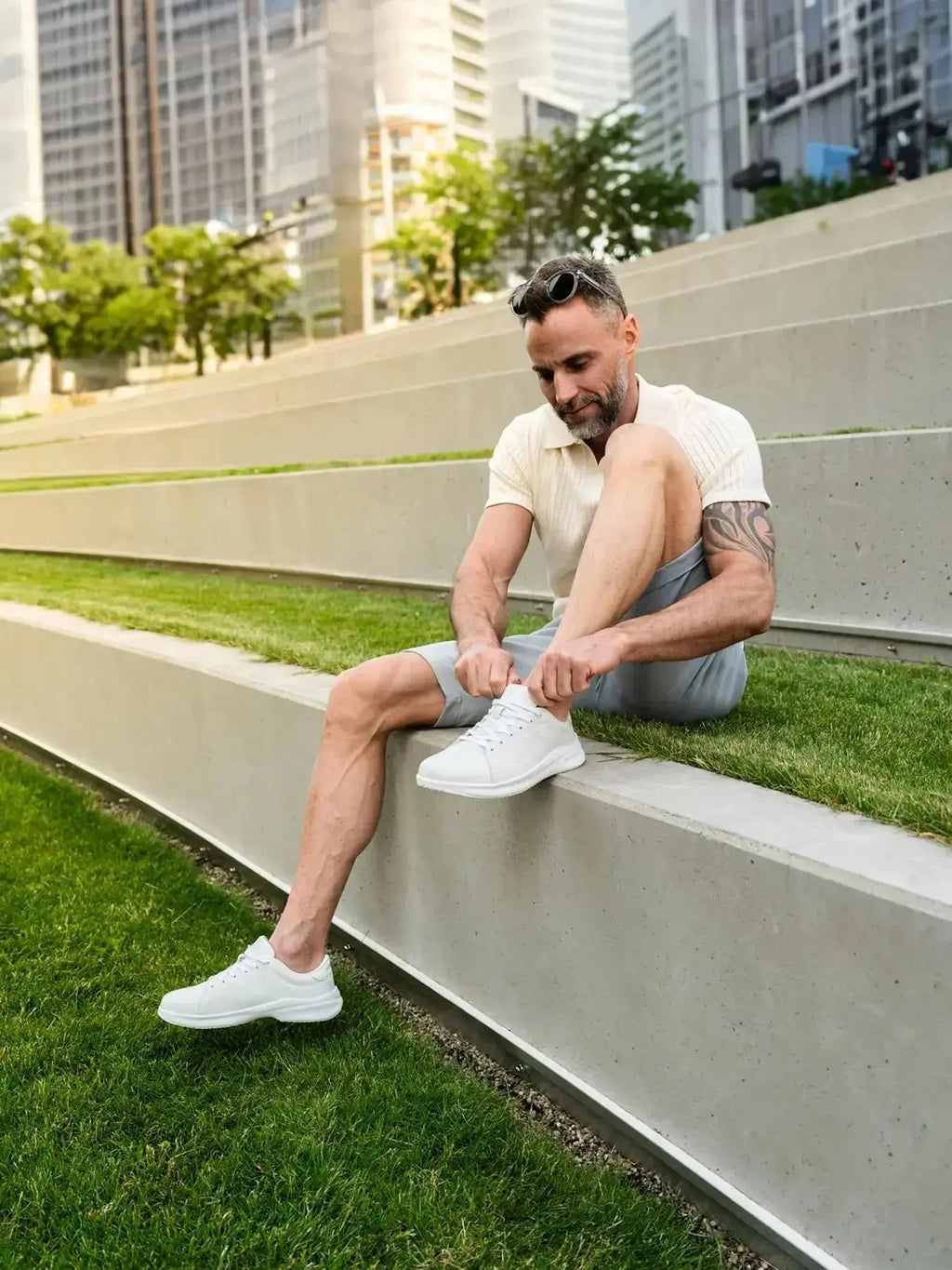 Be Lenka - Streetwise All White - Zapatillas barefoot de transición unisex blancas