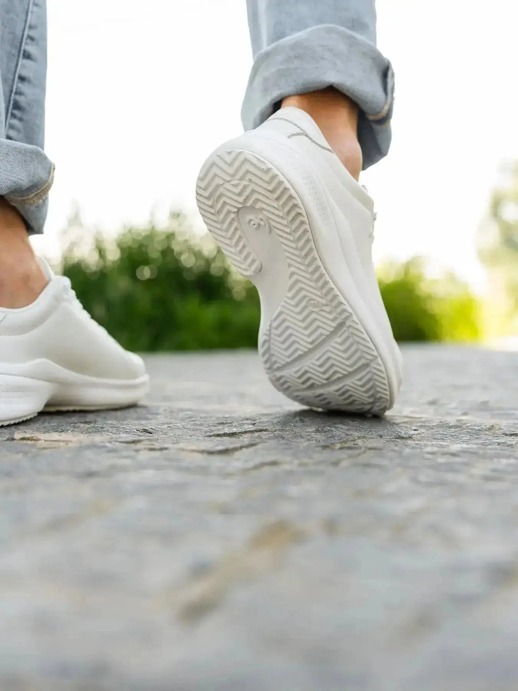 Be Lenka - Streetwise All White - Zapatillas barefoot de transición unisex blancas