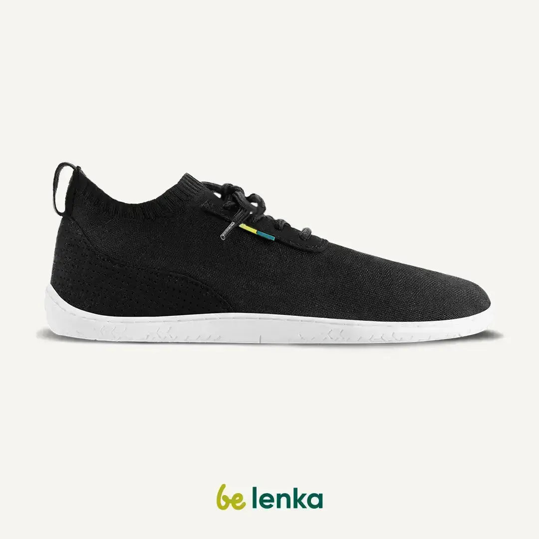 Be Lenka - Stride Black & White- Zapatillas barefoot unisex negras