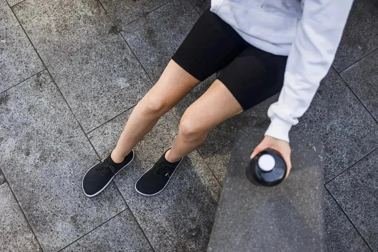 Be Lenka - Stride Black & White- Zapatillas barefoot unisex negras