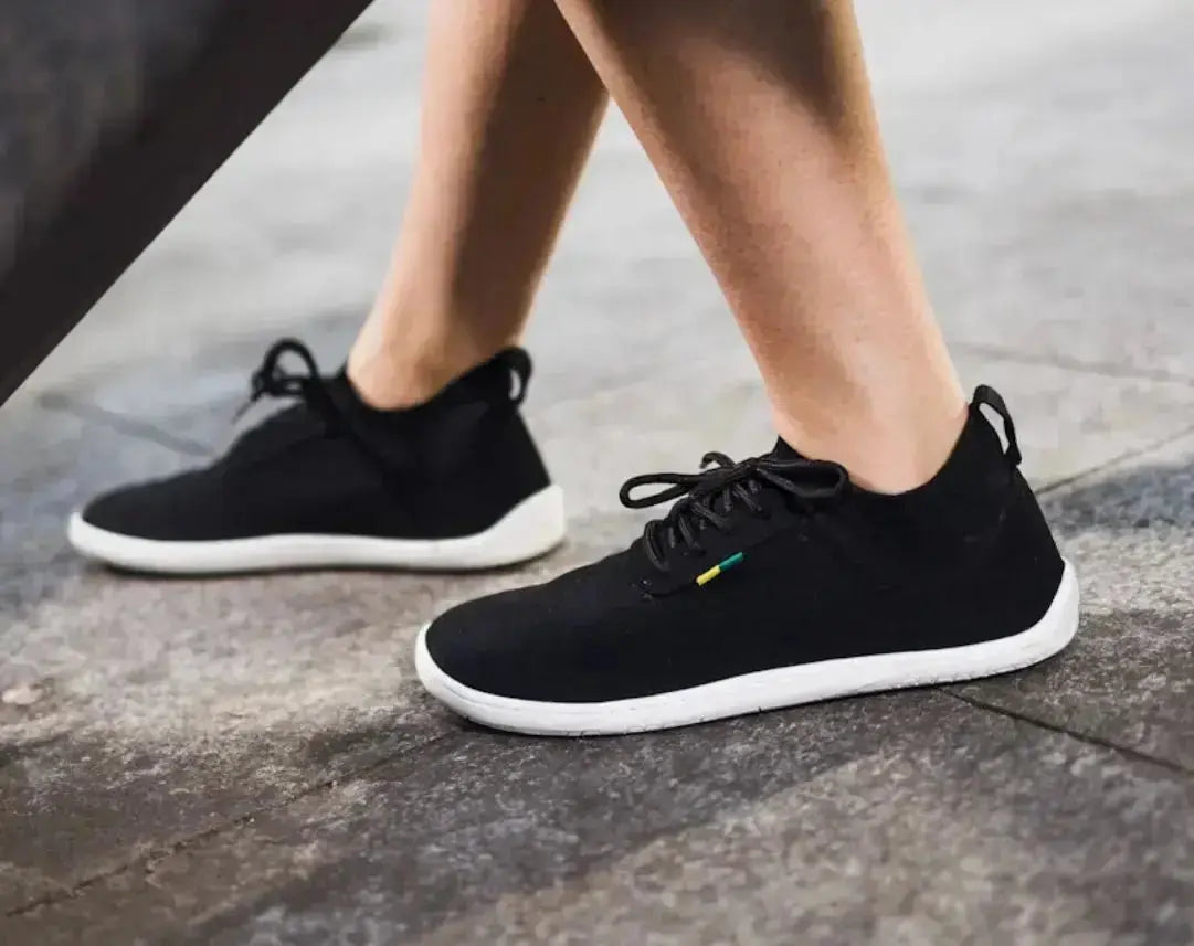 Be Lenka - Stride Black & White- Zapatillas barefoot unisex negras