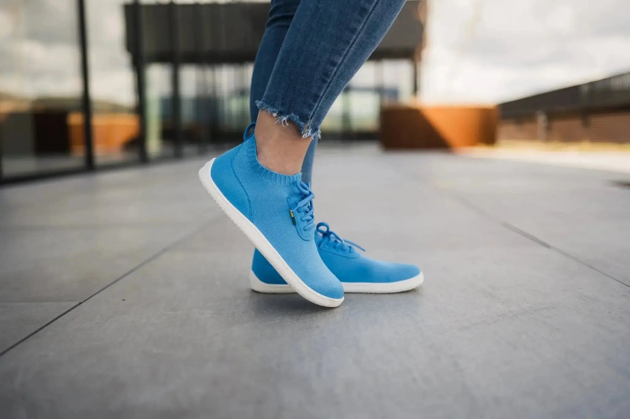 Be Lenka - Stride Blue & White - Zapatillas barefoot unisex azules