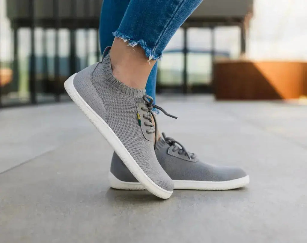 Be Lenka - Stride Grey & White - Zapatillas barefoot unisex grises talla 42