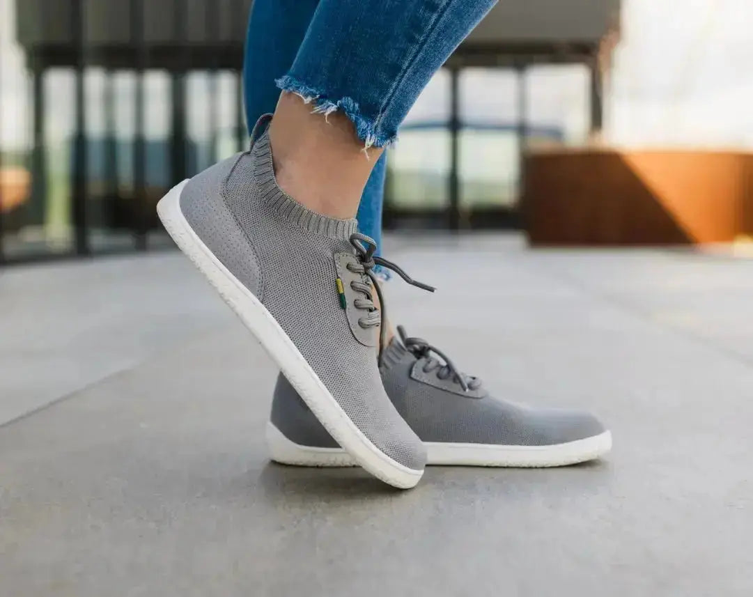Be Lenka - Stride Grey & White - Zapatillas barefoot unisex grises talla 42