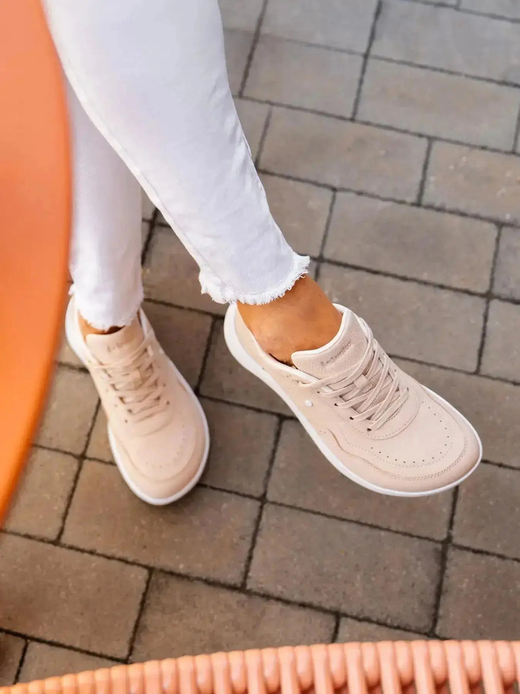 Be Lenka - Sydney White & Beige - Zapatillas barefoot de transición para mujer blancas