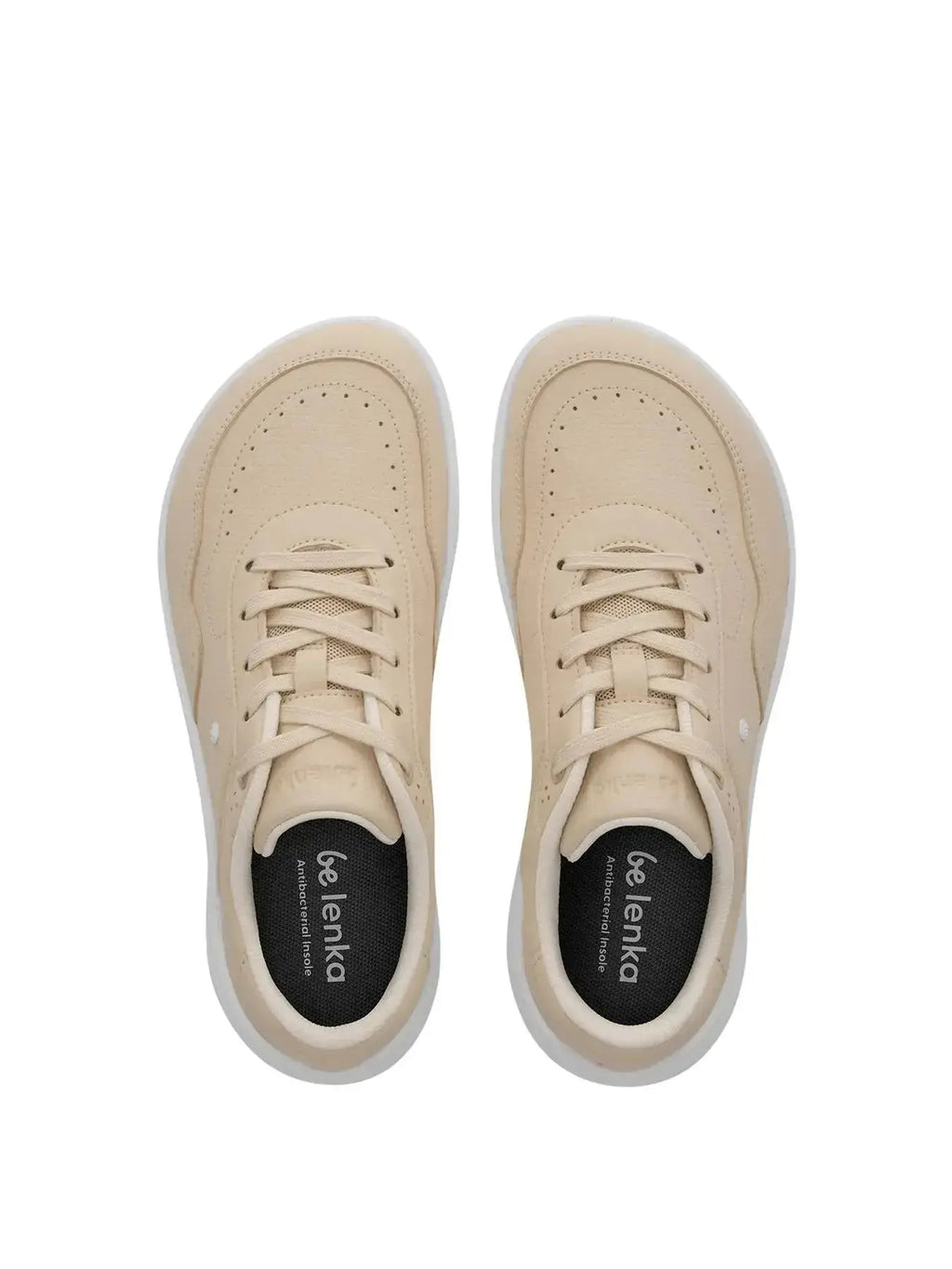 Be Lenka - Sydney White & Beige - Zapatillas barefoot de transición para mujer blancas