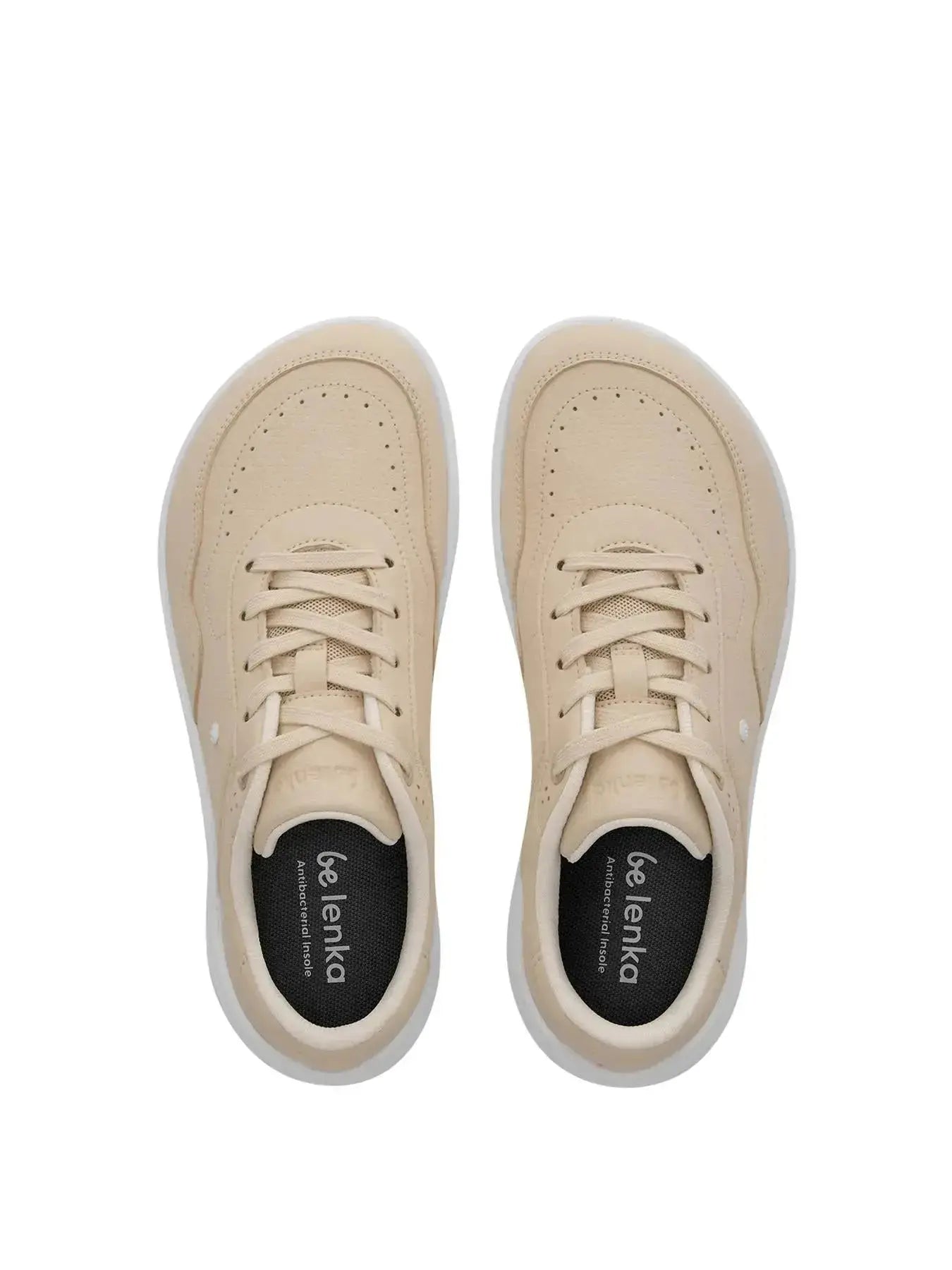 Be Lenka - Sydney White & Beige - Zapatillas barefoot de transición para mujer blancas
