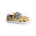 Beda - BF 0001/TEX/W Dinosaur - Lonetas Barefoot infantiles amarillas de dinosaurios