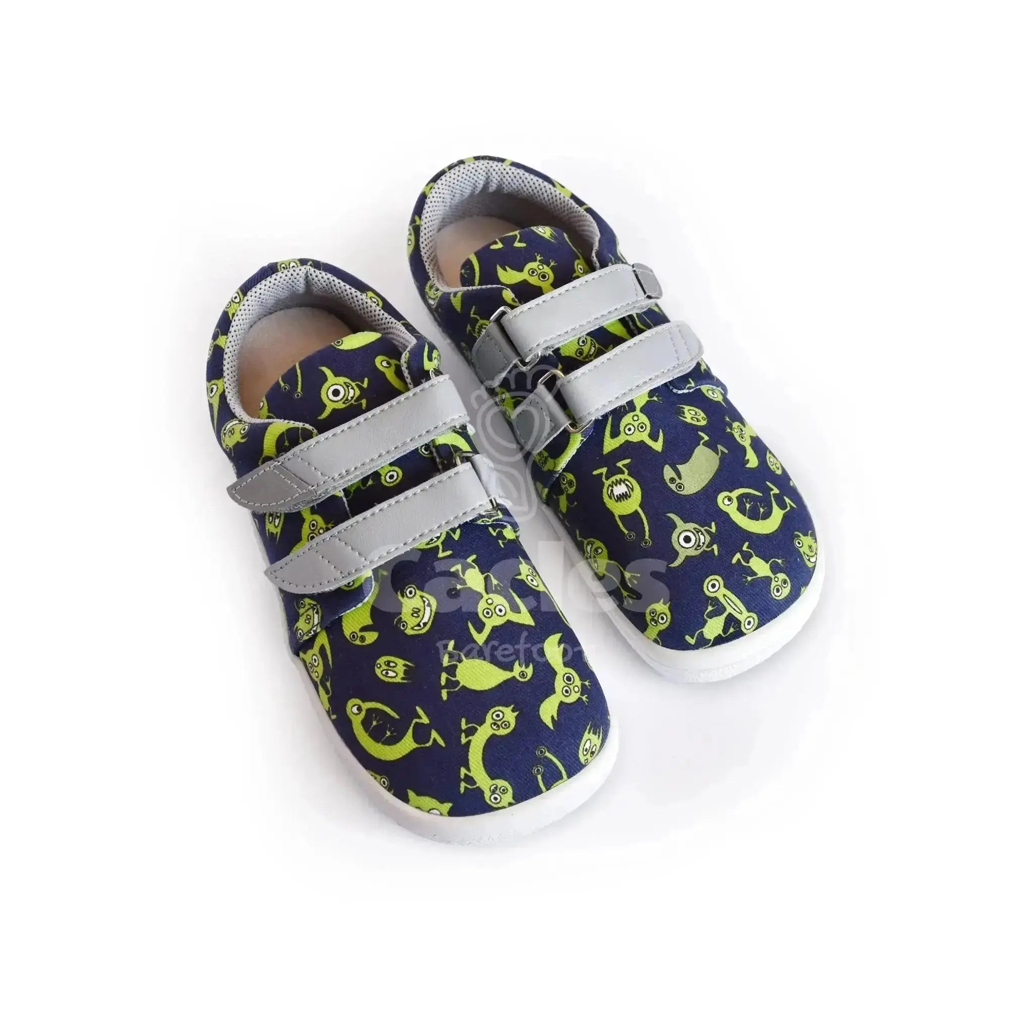 Beda - BF 0001/TEX/W Monsters - Lonetas Barefoot infantiles azul marino de monstruos