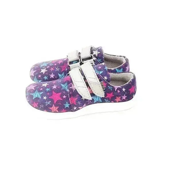 Beda - BF 0001/TEX/W Stars - Lonetas Barefoot infantiles moradas de estrellas