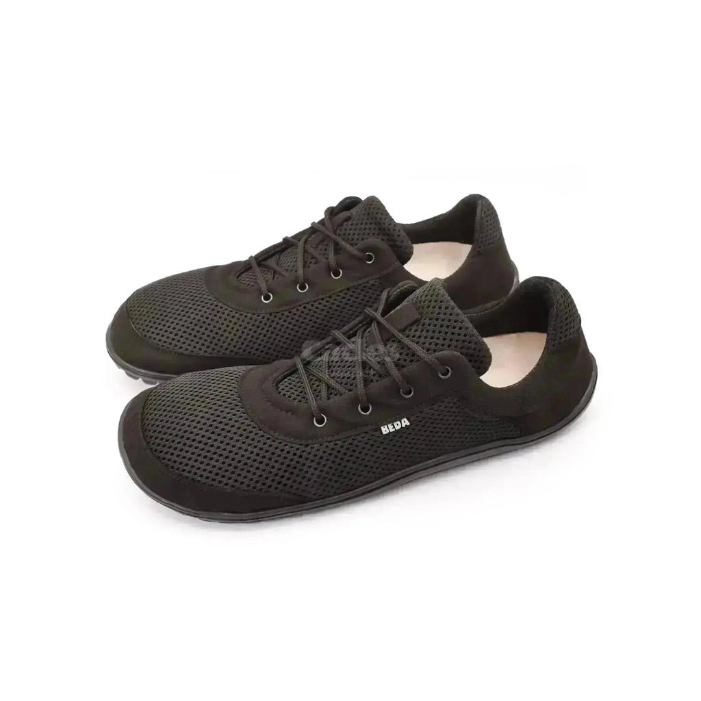 Beda - BF0002/SK black - Zapatillas Barefoot Veganas de Adulto Negras