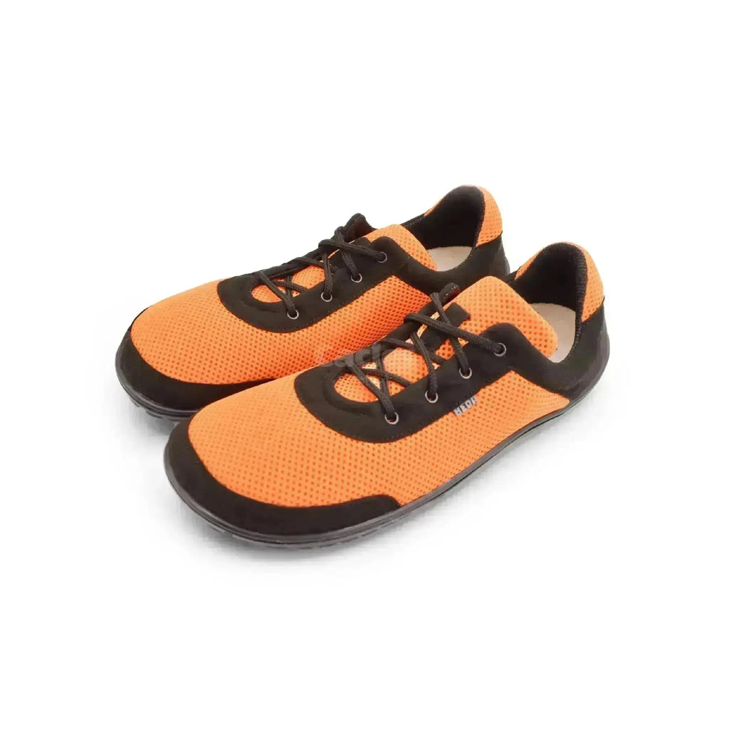 Beda - BF0002/SK mandarine noir - Chaussures Barefoot Veganes pour Adultes