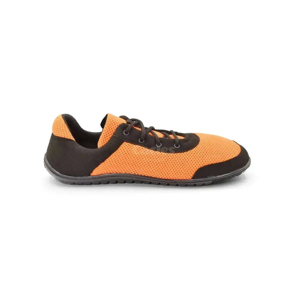 Beda - BF0002/SK mandarine noir - Chaussures Barefoot Veganes pour Adultes