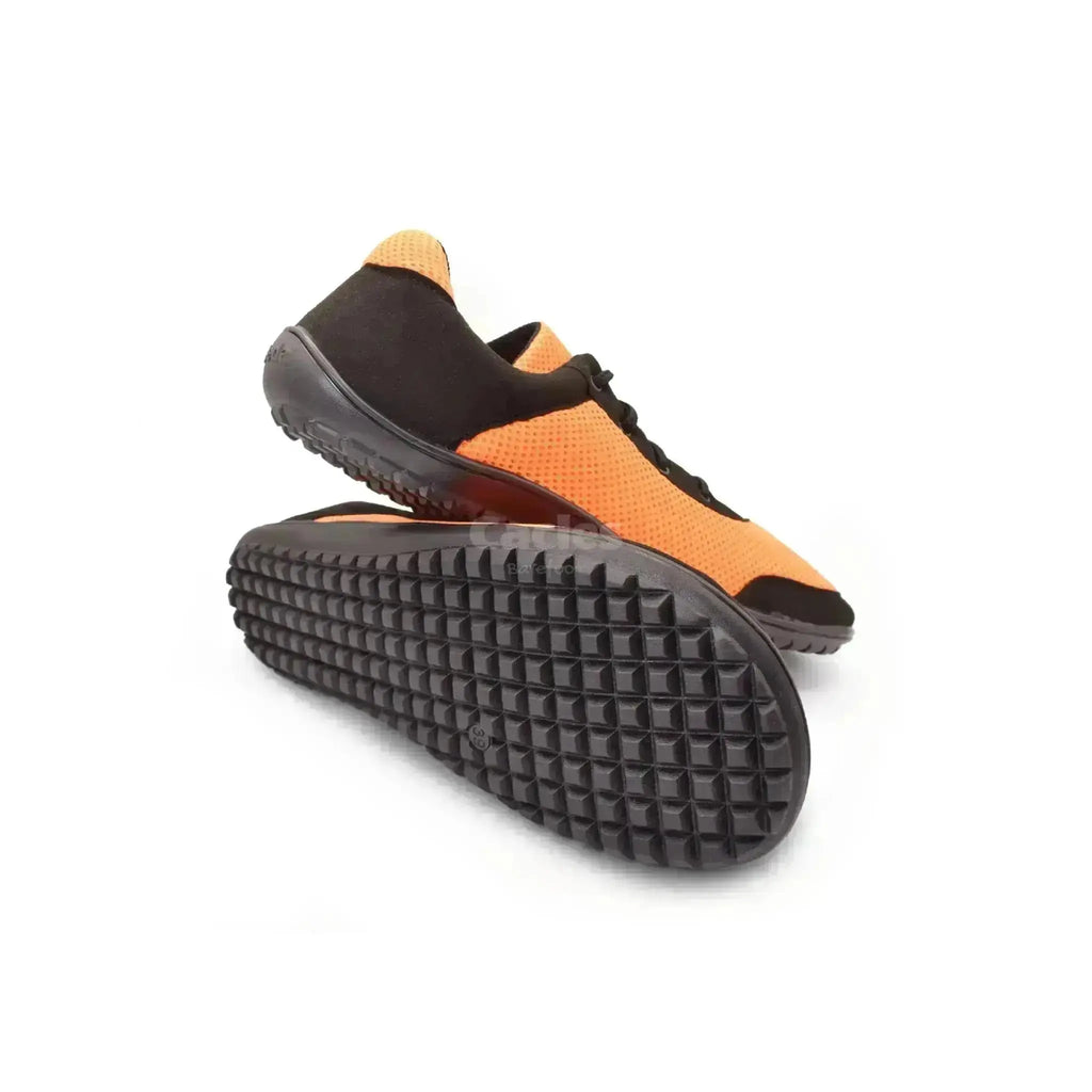 Beda - BF0002/SK mandarine noir - Chaussures Barefoot Veganes pour Adultes