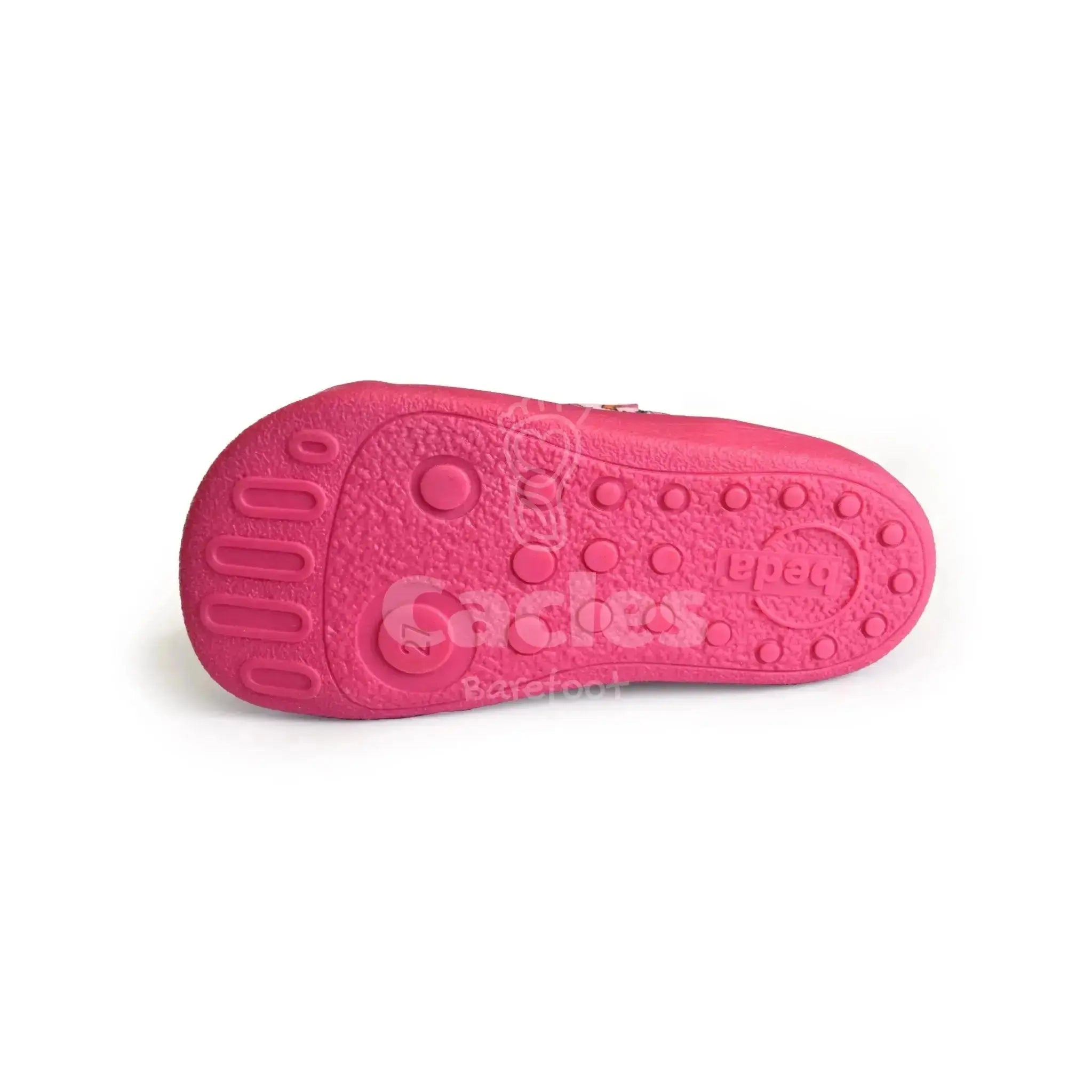 Beda - BFN 170040/TEX/W Music - Lonetas Barefoot infantiles rosas con estampado de música
