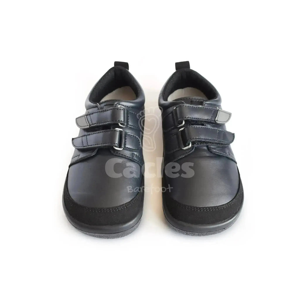 Beda - Just Black - zapatos colegiales barefoot infantiles negro