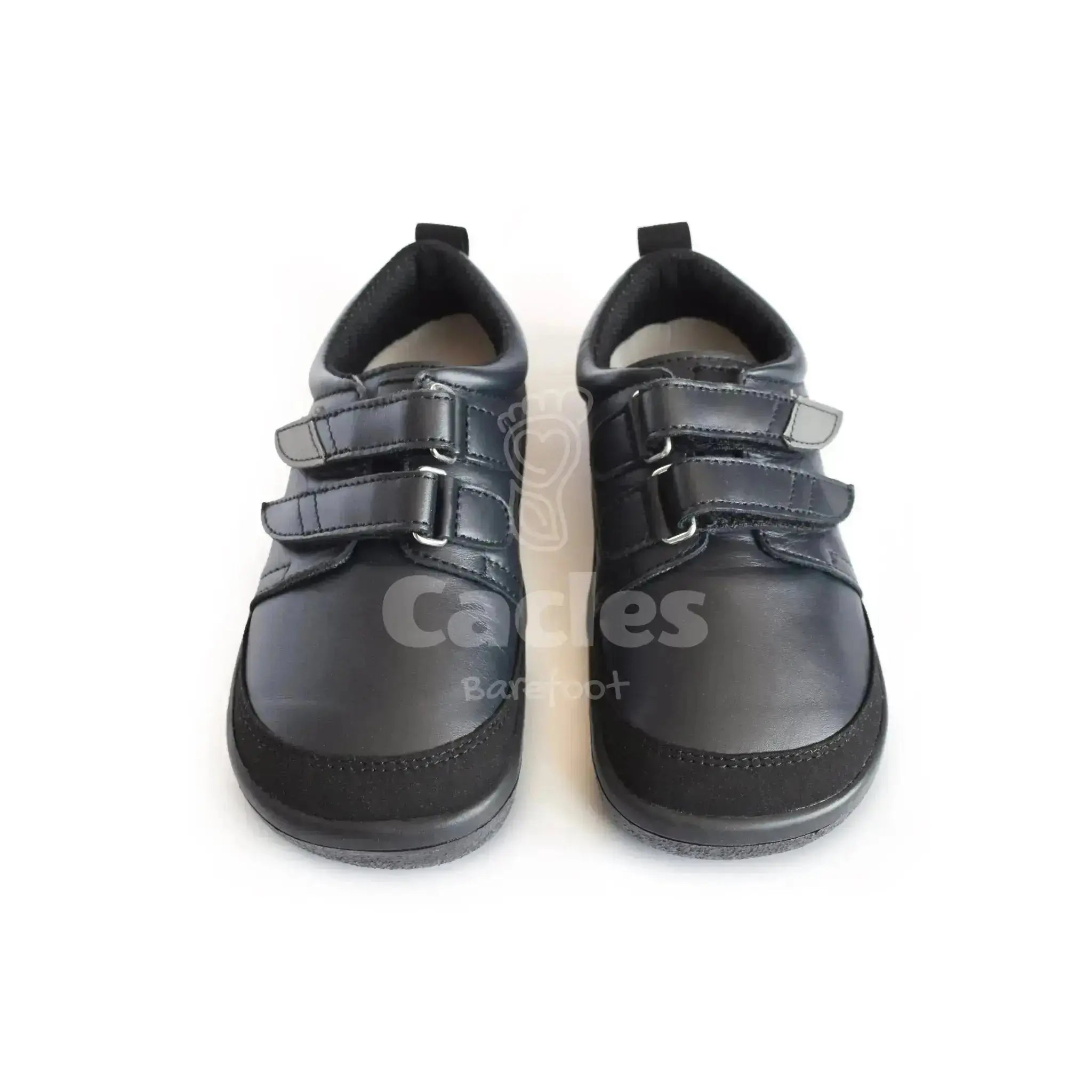 Beda - chaussures barefoot pour l'école - Noir uni