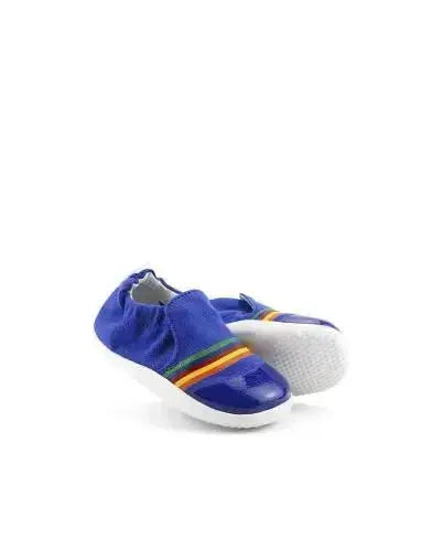 Bobux - XP Scamp Myrtille + Arc-en-ciel Rouge - chaussures premiers pas respectueuses
