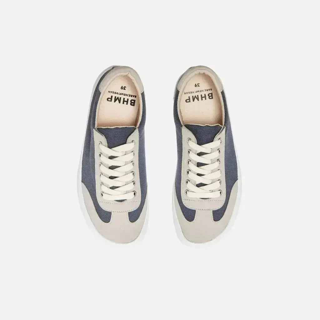Bohempia Felix Dark Grey & White - Zapatillas barefoot veganas unisex gris oscuro