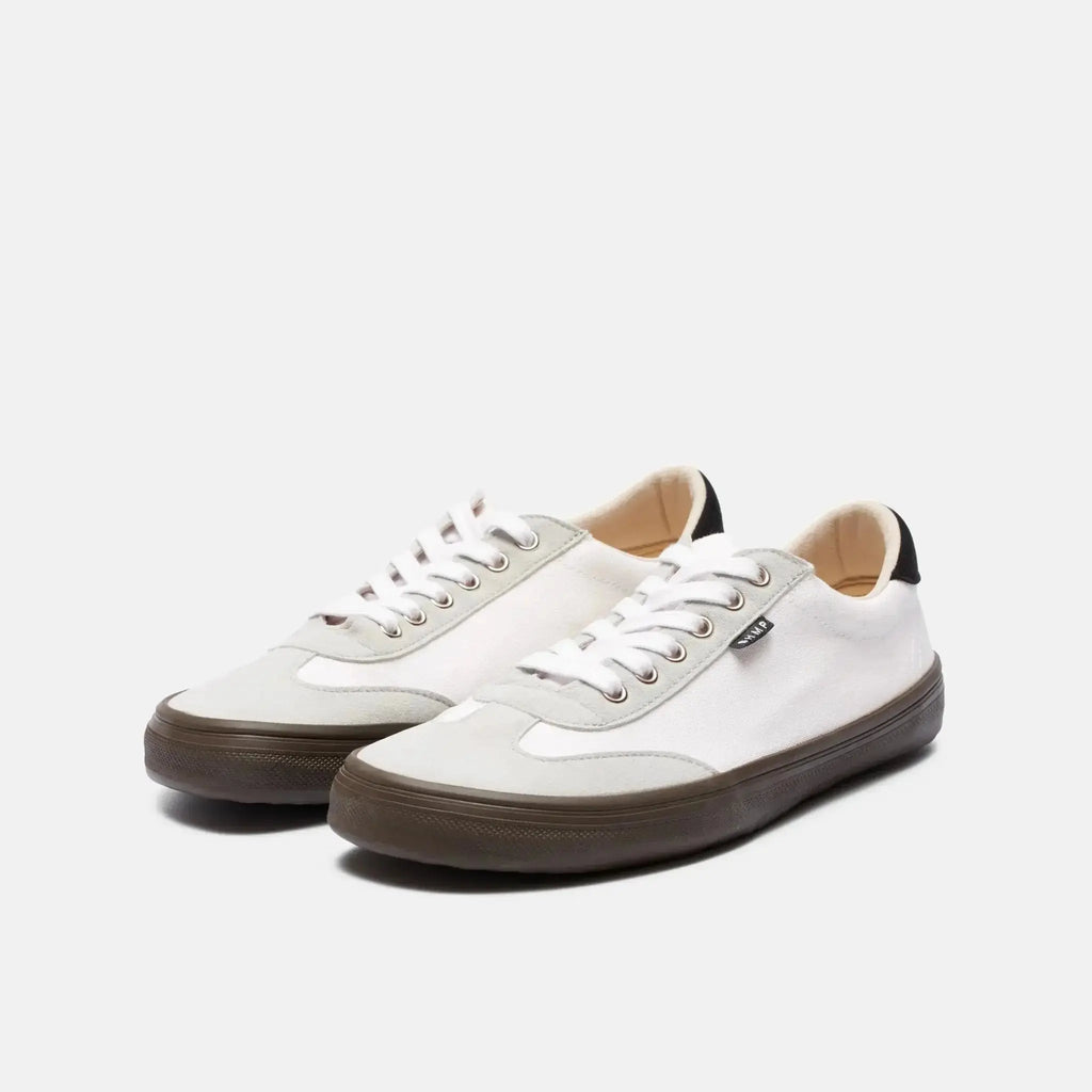 Bohempia Felix White & Dark Gum - Zapatillas barefoot veganas unisex blancas
