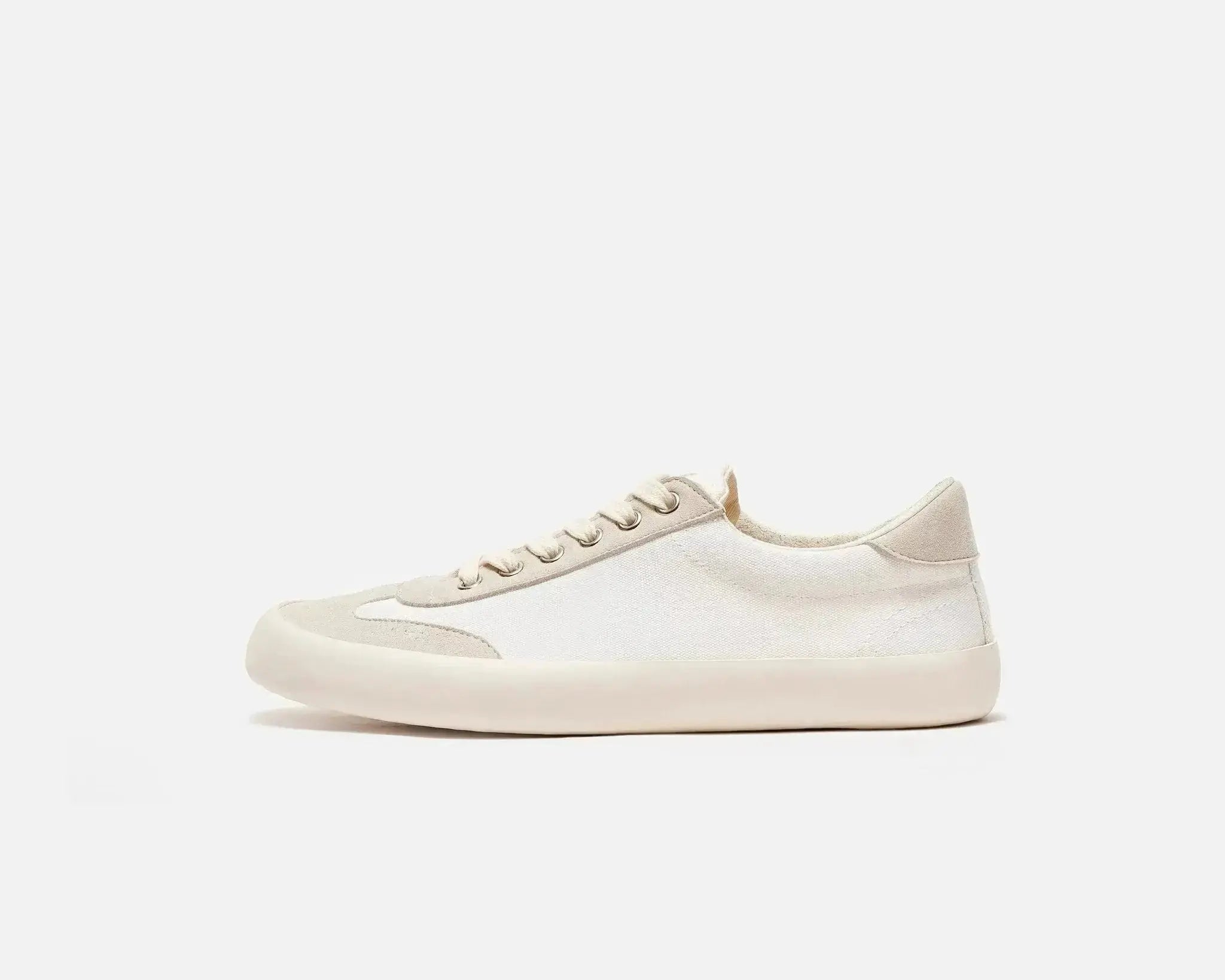 Bohempia Felix White & Tan - Zapatillas barefoot unisex veganas blanco y beige