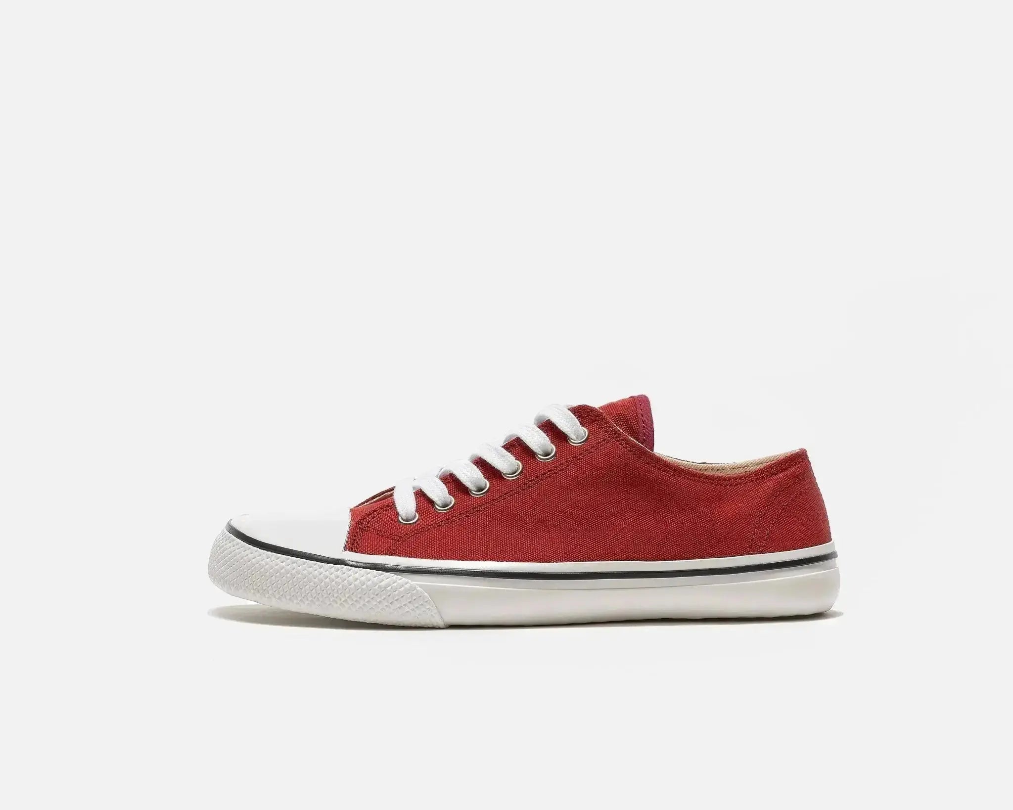 Bohempia Herlik Burgundy & White - Zapatillas barefoot veganas unisex granate