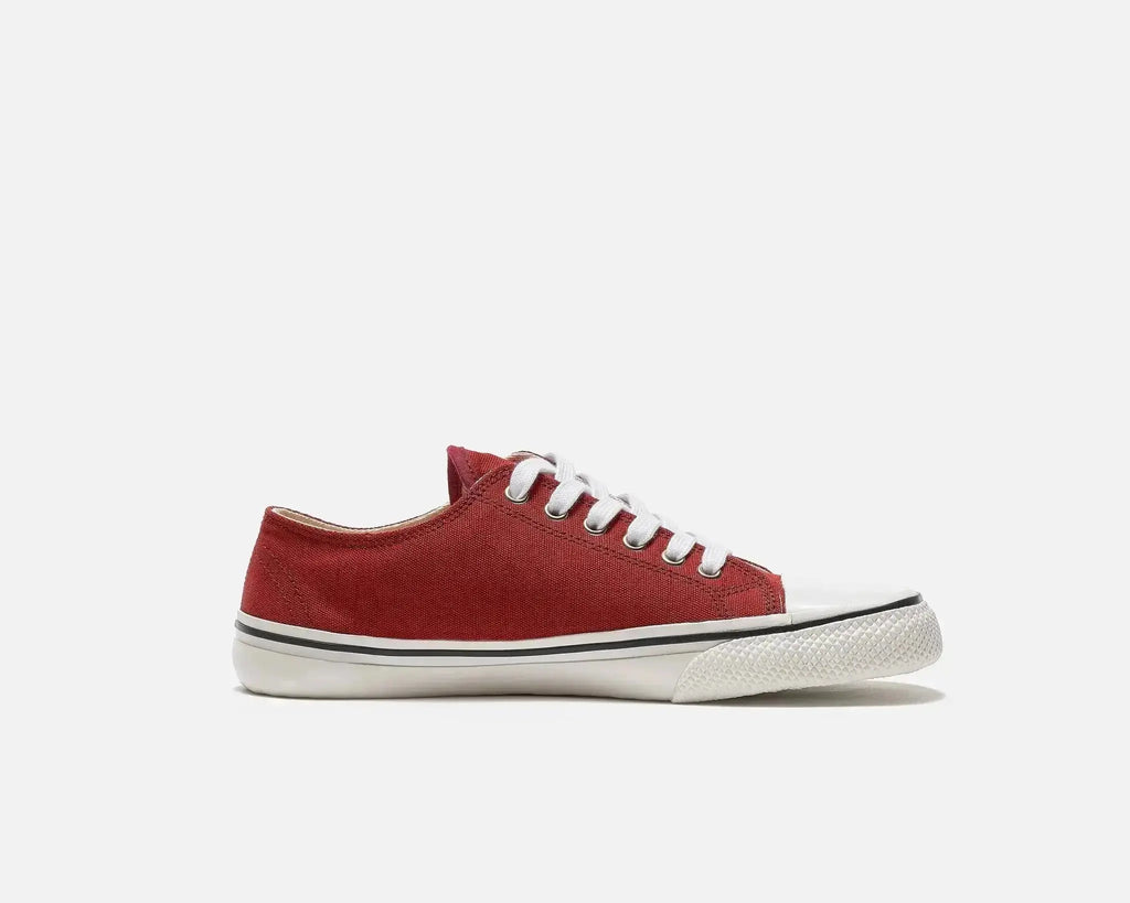 Bohempia Herlik Burgundy & White - Zapatillas barefoot veganas unisex granate