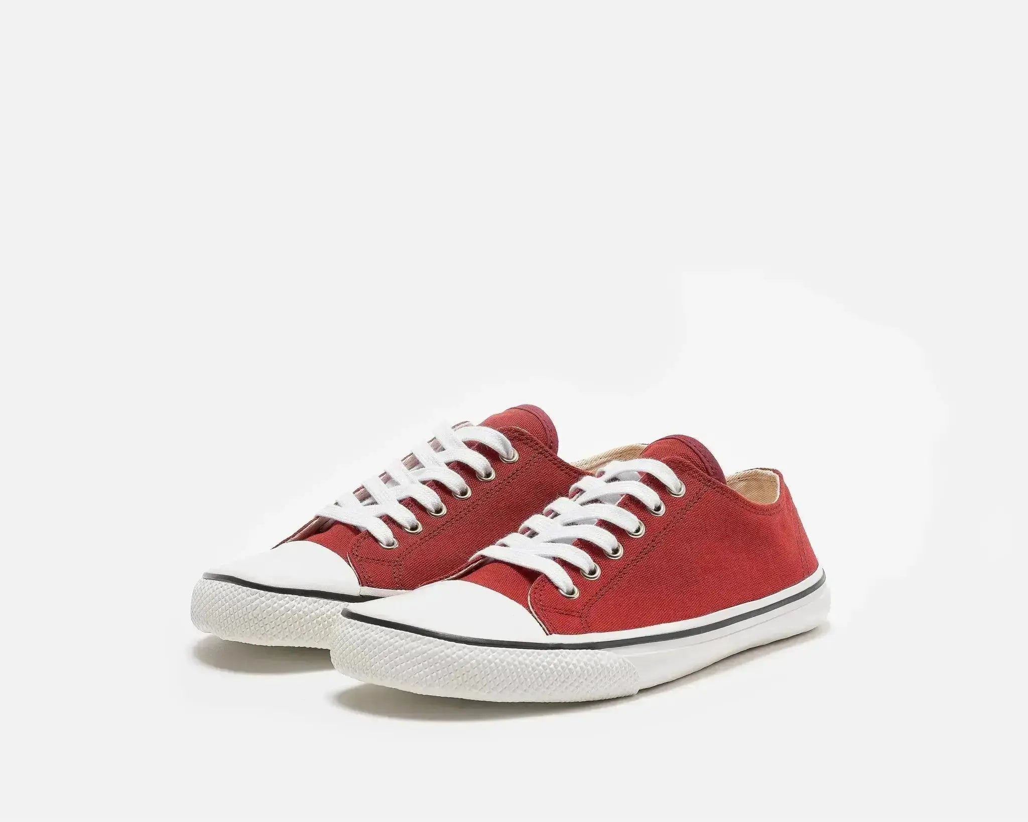 Bohempia Herlik Burgundy & White - Zapatillas barefoot veganas unisex granate