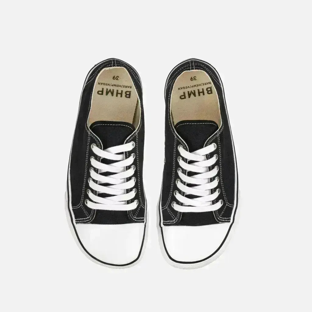 Bohempia Herlik Classic Black - Zapatillas barefoot veganas unisex negras